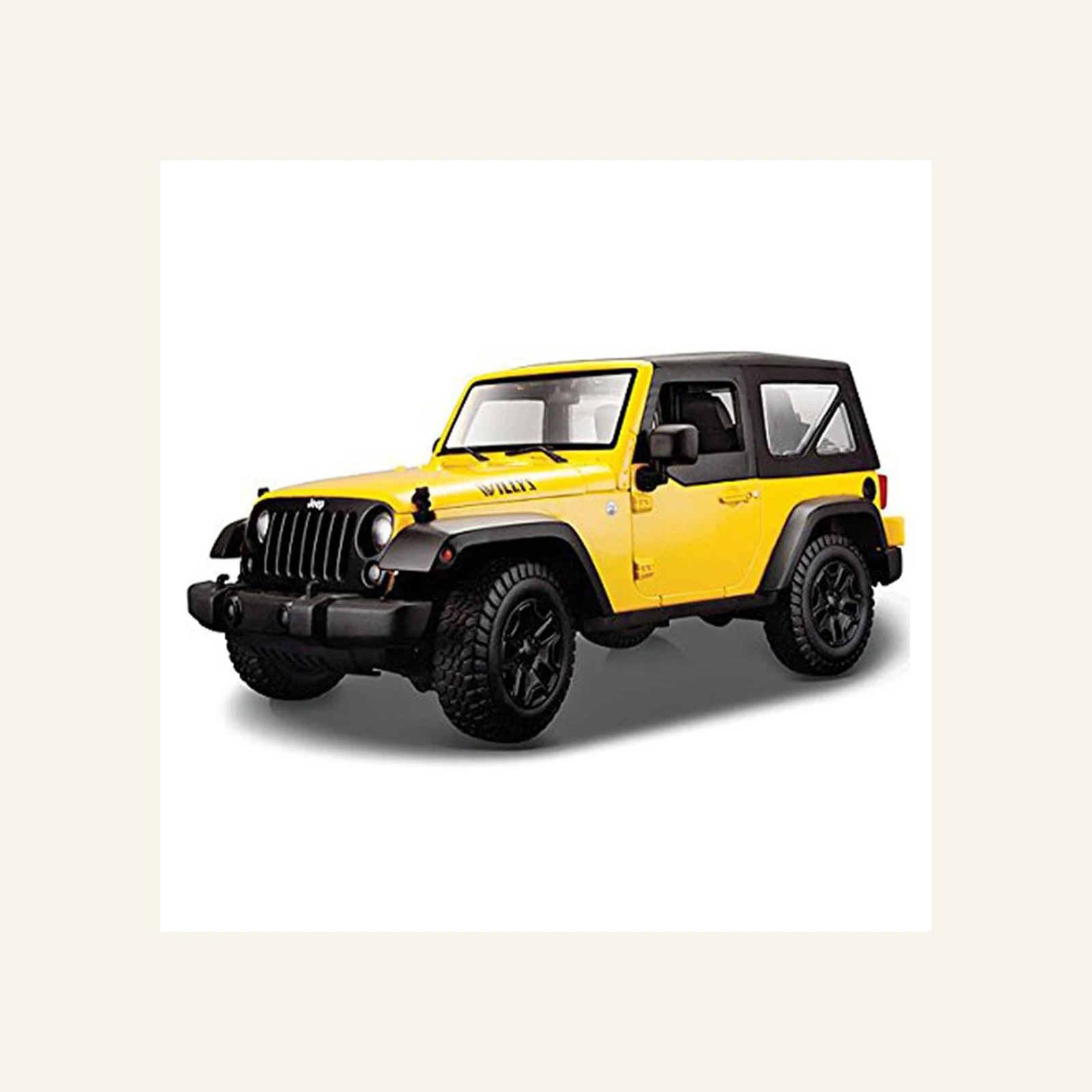 Maisto 31676 1/18 Ölçek, 2014 Jeep Wrangler, Sarı