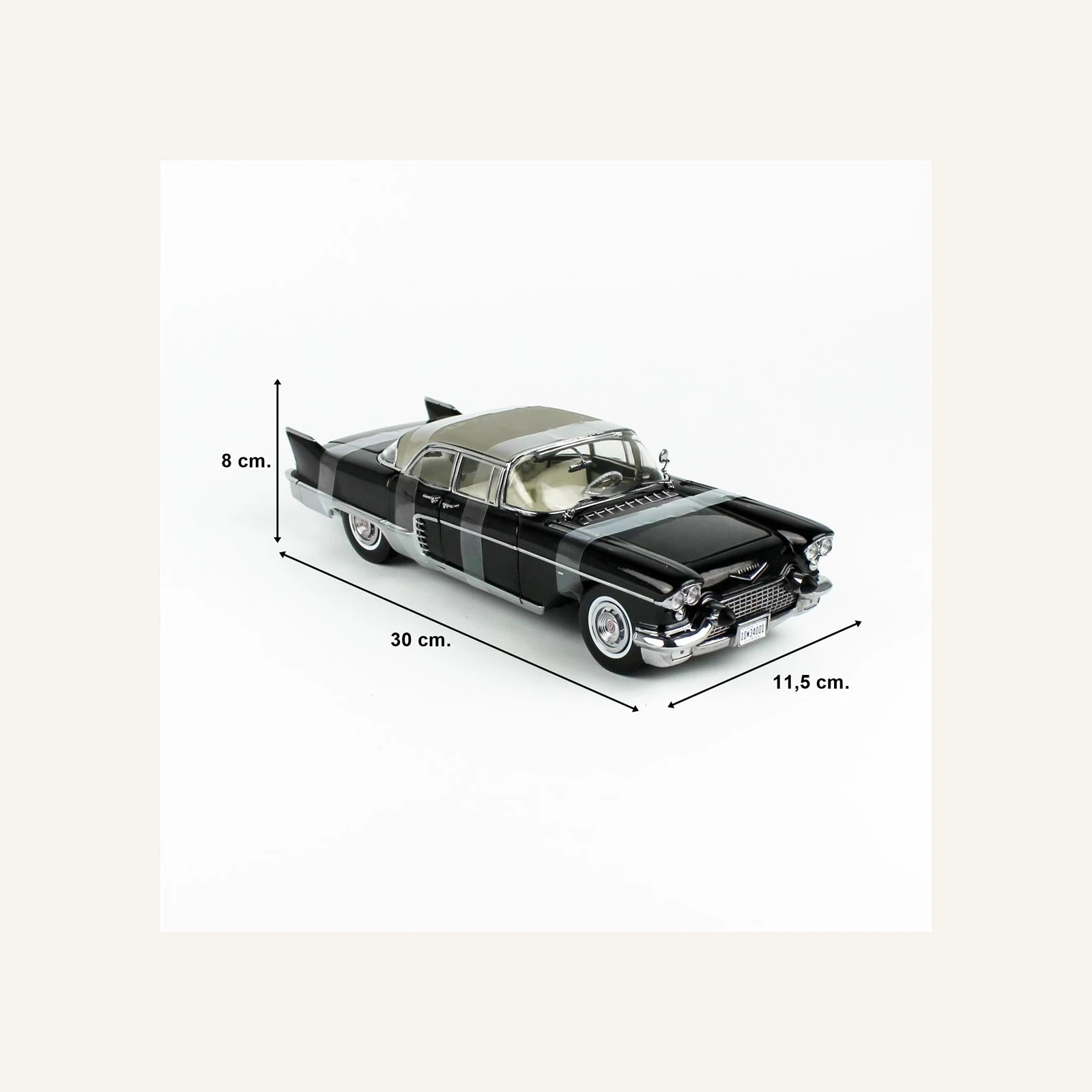 Sunstar 4001 1/18 Ölçek, 1957 Cadillac Eldorado Brougham , Abanoz Siyahı