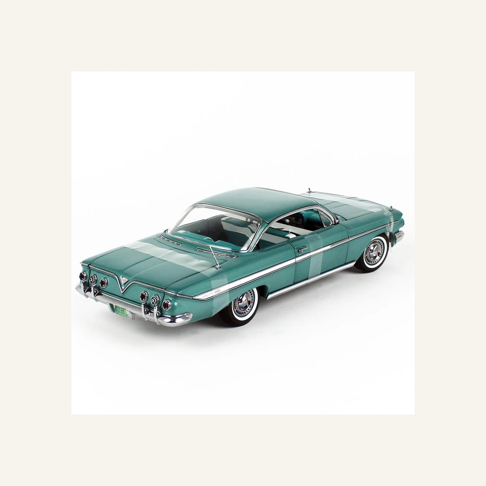 Sunstar 2109 1/18 Ölçek, 1961 Chevrolet Impala Sport Coupe, Koyu Turkuaz