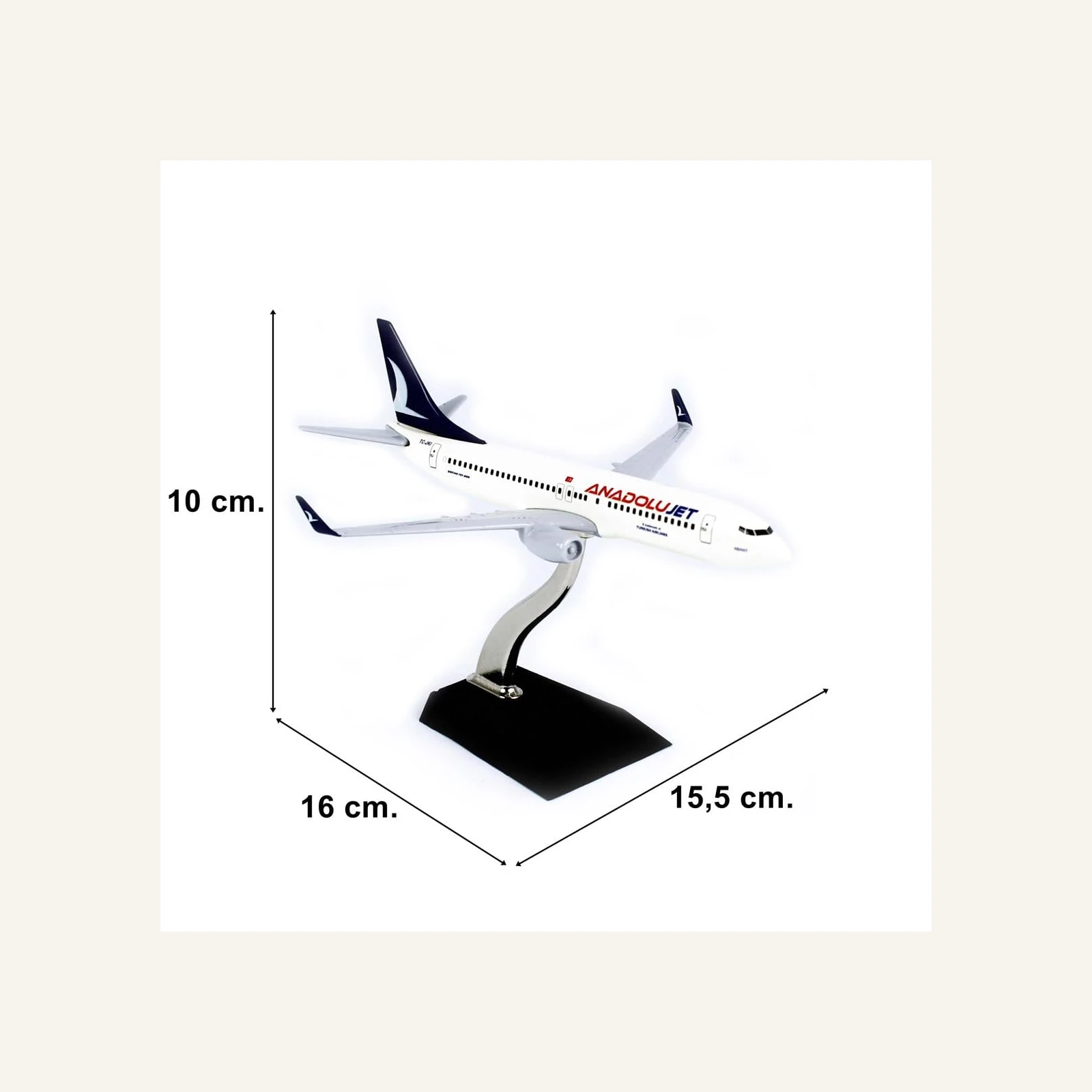 THY056 1/250 Ölçek, Anadolu Jet Logolu Boeing B737-800 Yolcu Uçağı