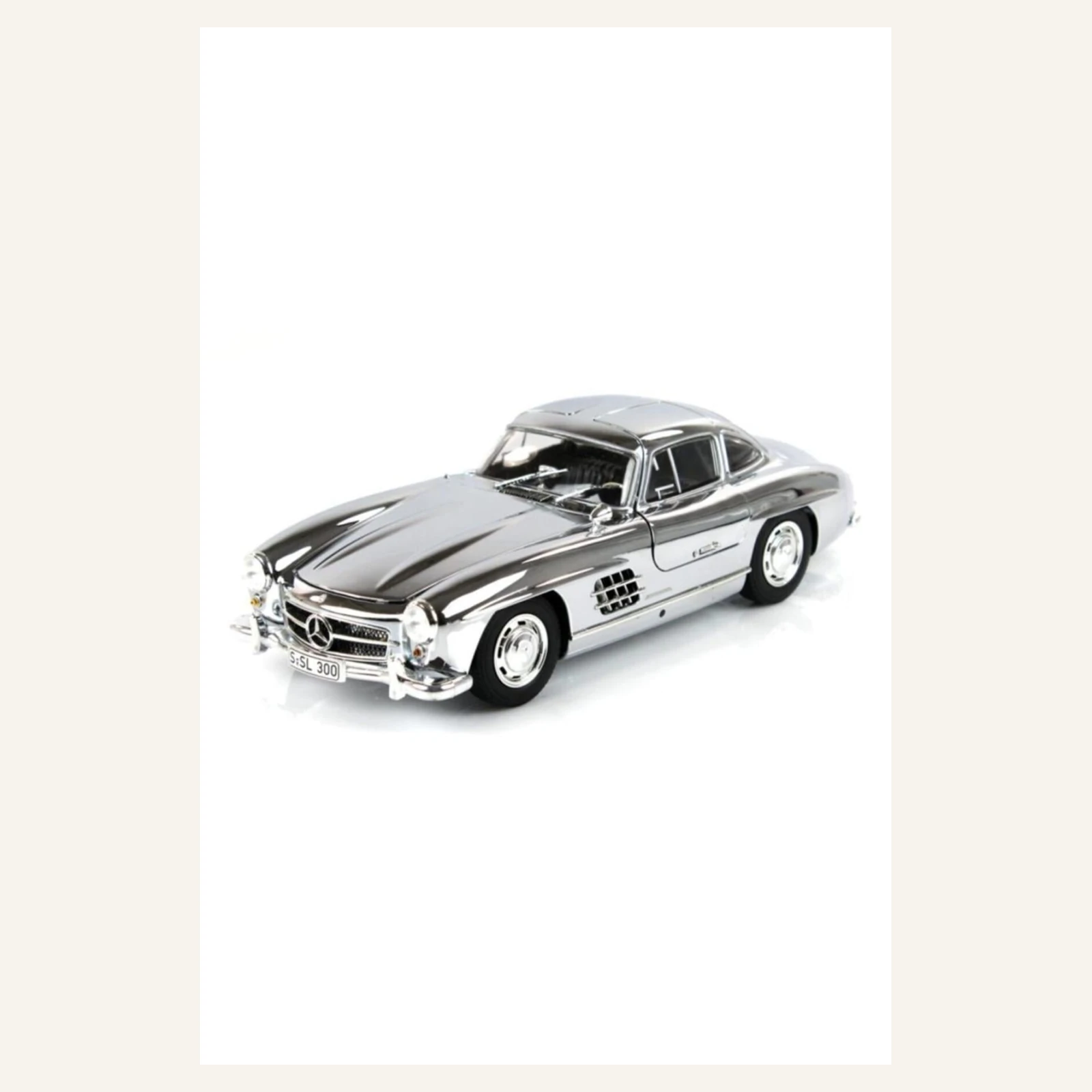 MiniChamps B66040645 1/18 Ölçek, Mercedes Benz 300SL (W198) Coupe 1954, Chrome