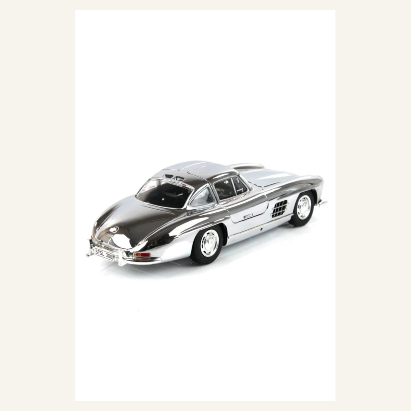 MiniChamps B66040645 1/18 Ölçek, Mercedes Benz 300SL (W198) Coupe 1954, Chrome