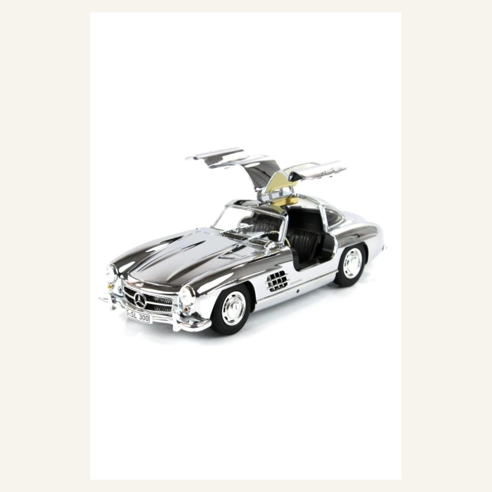 MiniChamps B66040645 1/18 Ölçek, Mercedes Benz 300SL (W198) Coupe 1954, Chrome
