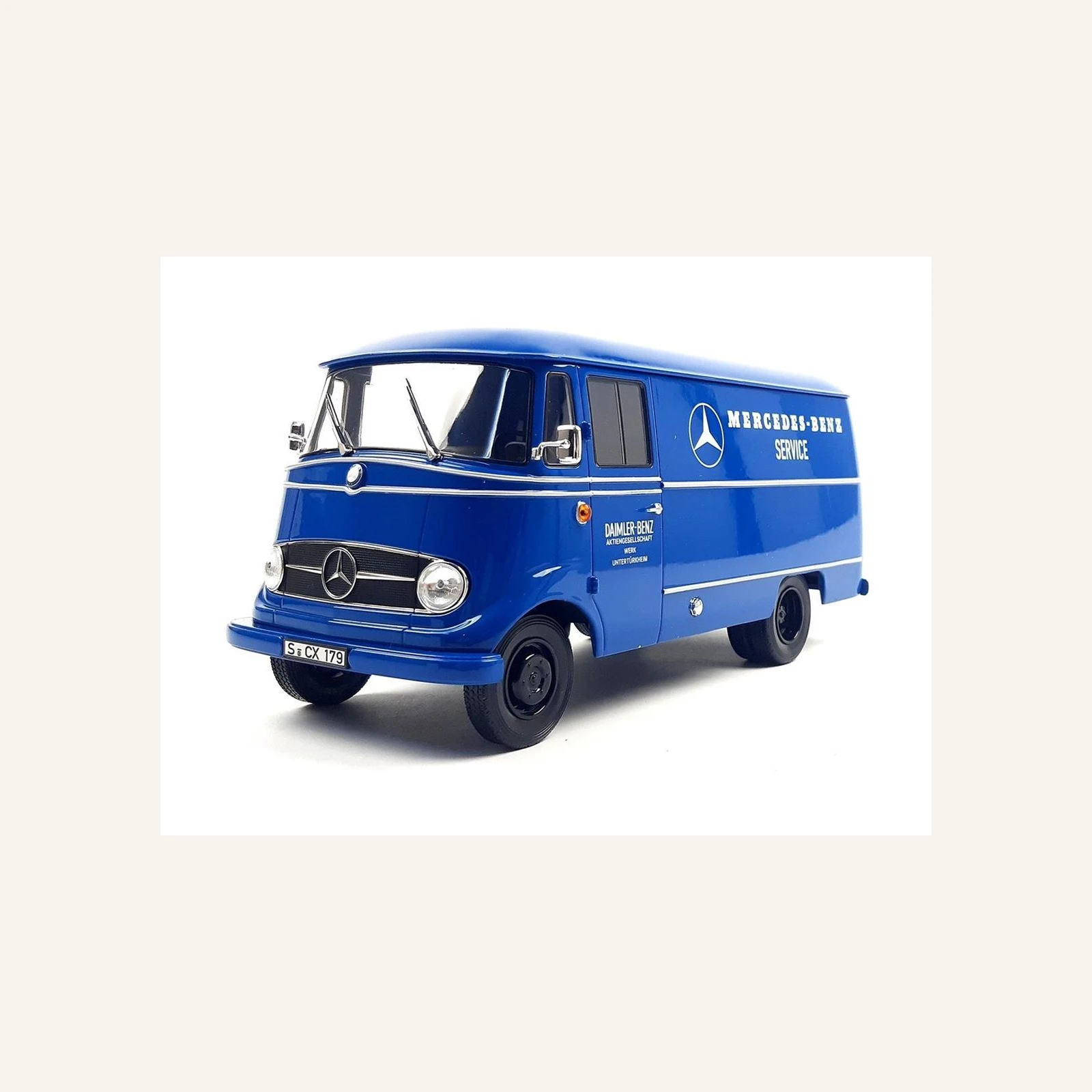 Norev B66040630 1/18 Ölçek, Mercedes Benz L319 Van Service 1961, Blue