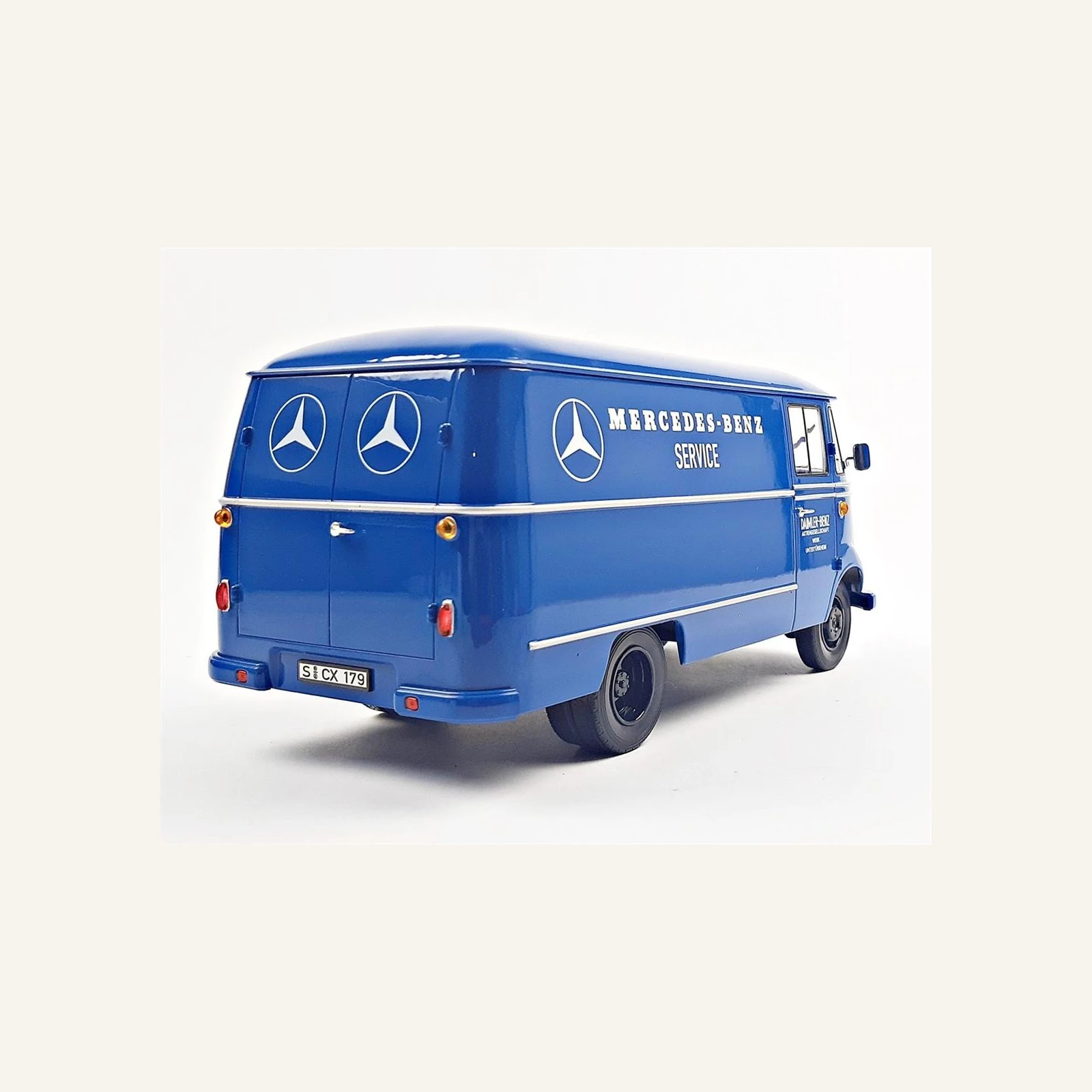 Norev B66040630 1/18 Ölçek, Mercedes Benz L319 Van Service 1961, Blue