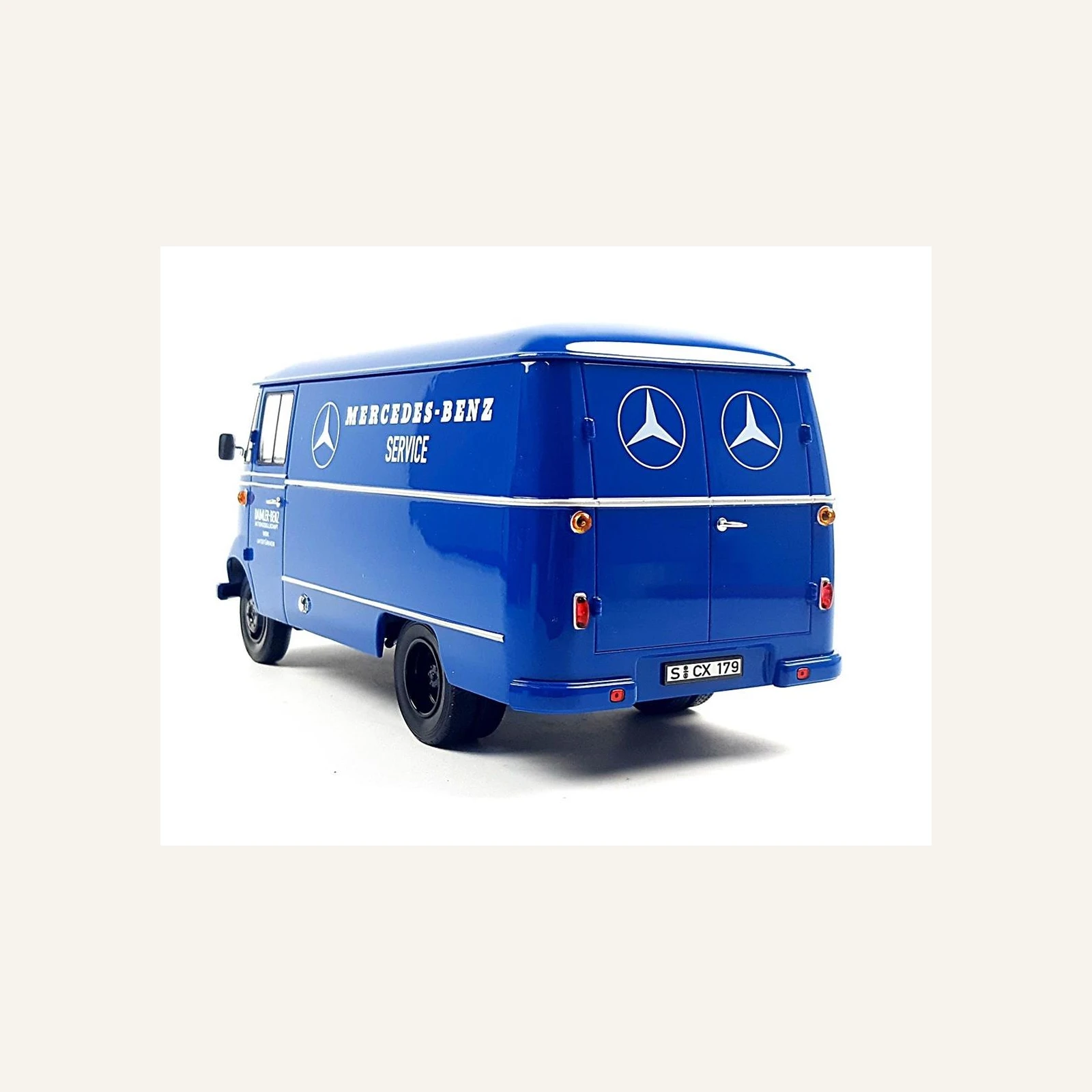 Norev B66040630 1/18 Ölçek, Mercedes Benz L319 Van Service 1961, Blue