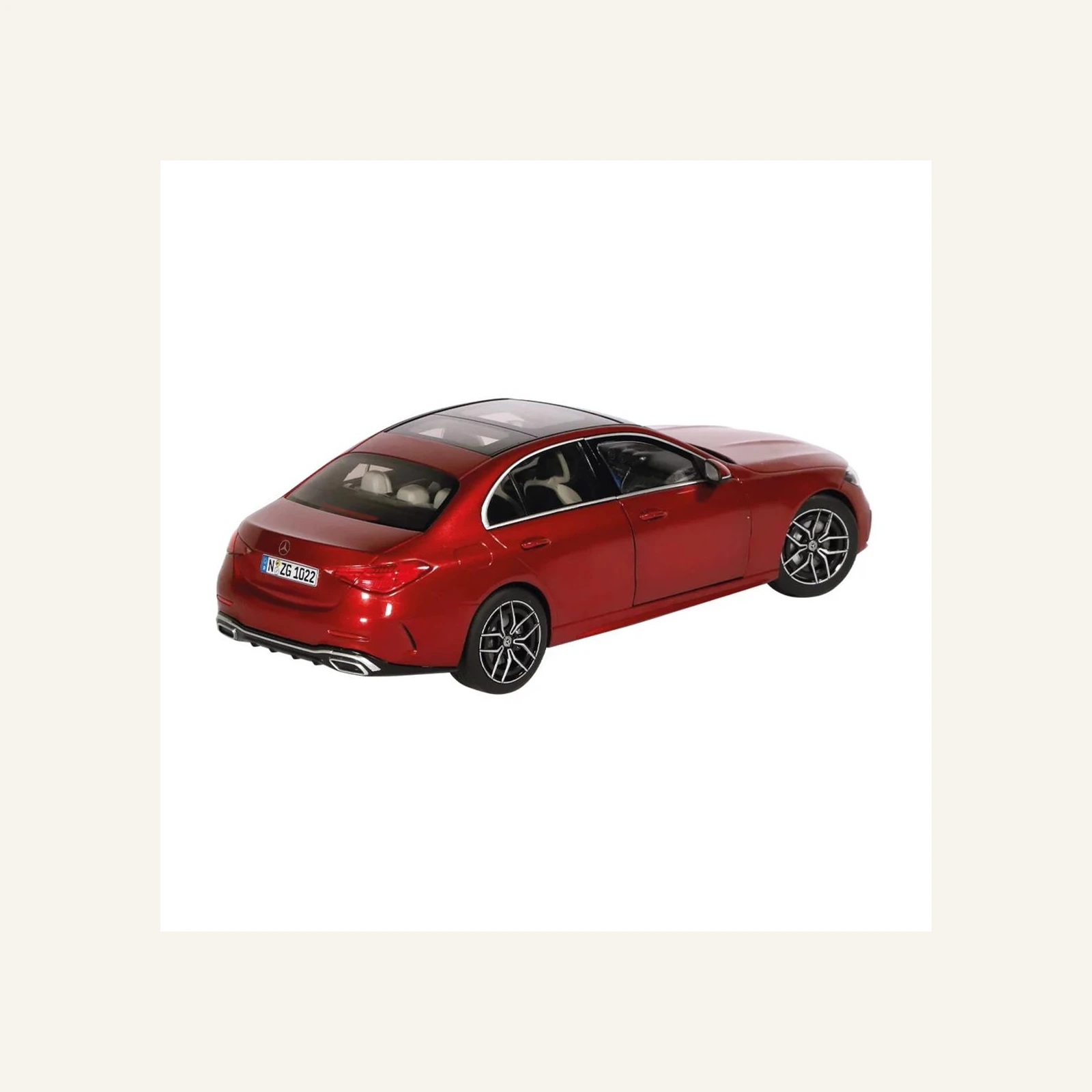 NZG 1022/12 1/18 Ölçek, Mercedes-Benz C-Class Araba, Kırmızı