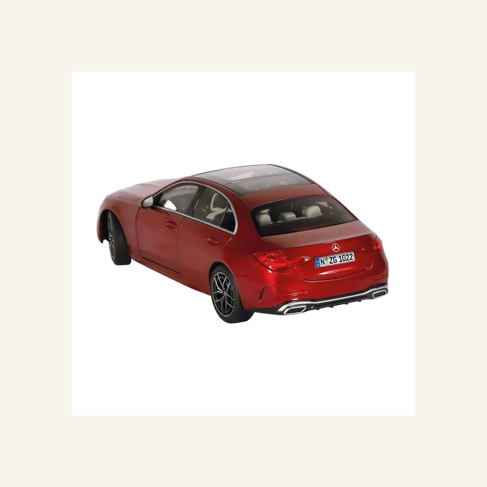 NZG 1022/12 1/18 Ölçek, Mercedes-Benz C-Class Araba, Kırmızı
