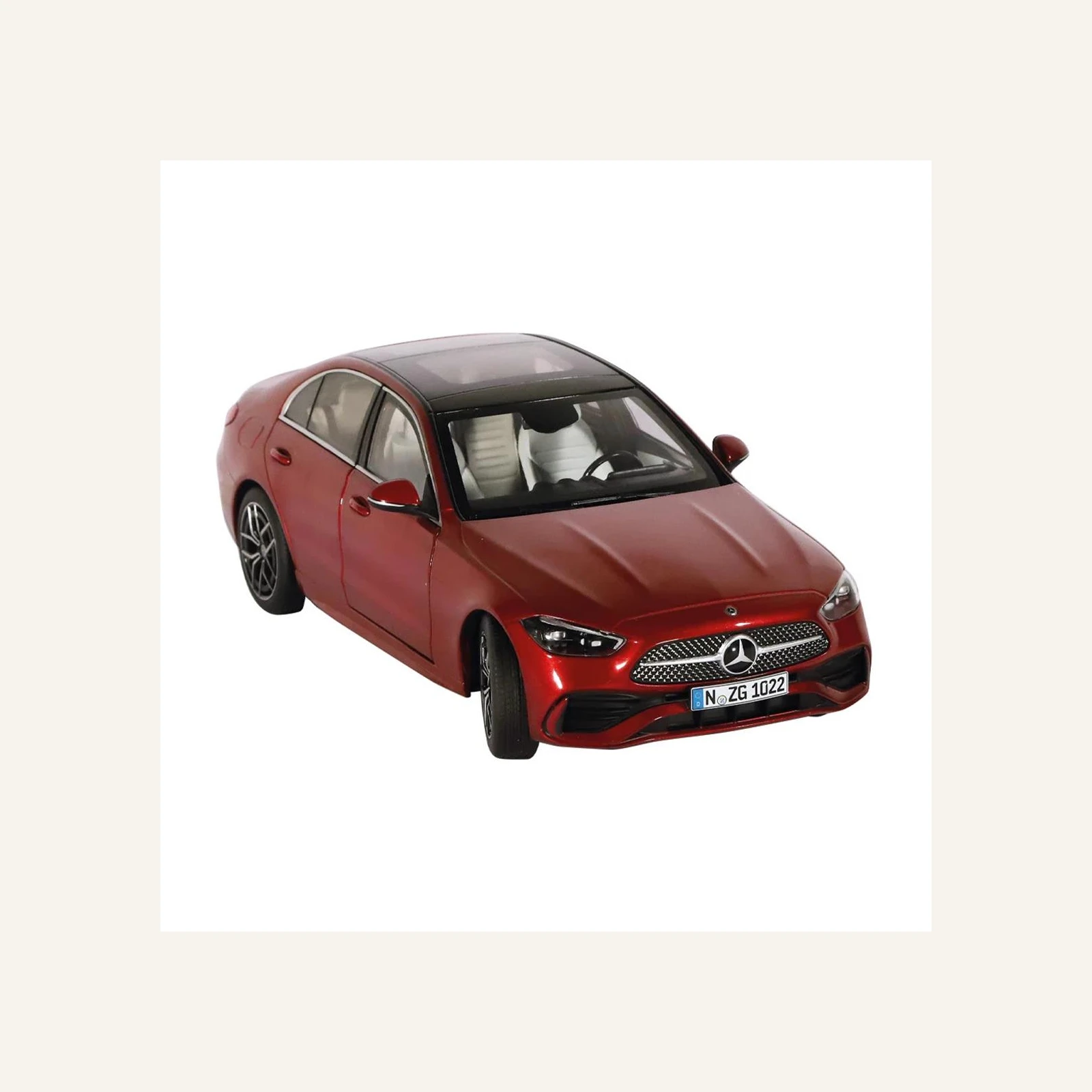 NZG 1022/12 1/18 Ölçek, Mercedes-Benz C-Class Araba, Kırmızı