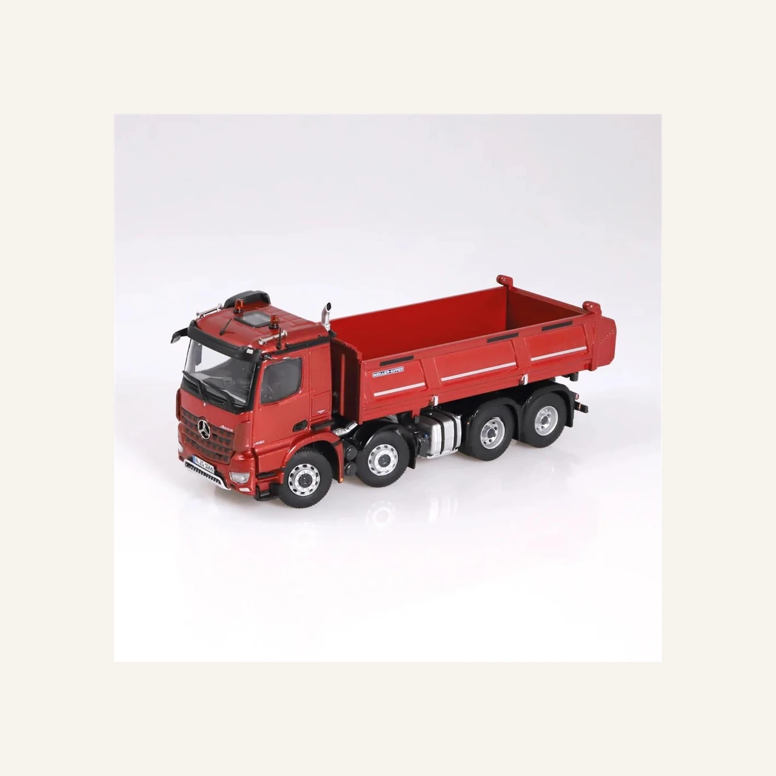 NZG 1066/10 1/50 Ölçek, Mercedes-Benz Arocs 8x4 Meiller Damperli Kamyon, Kırmızı