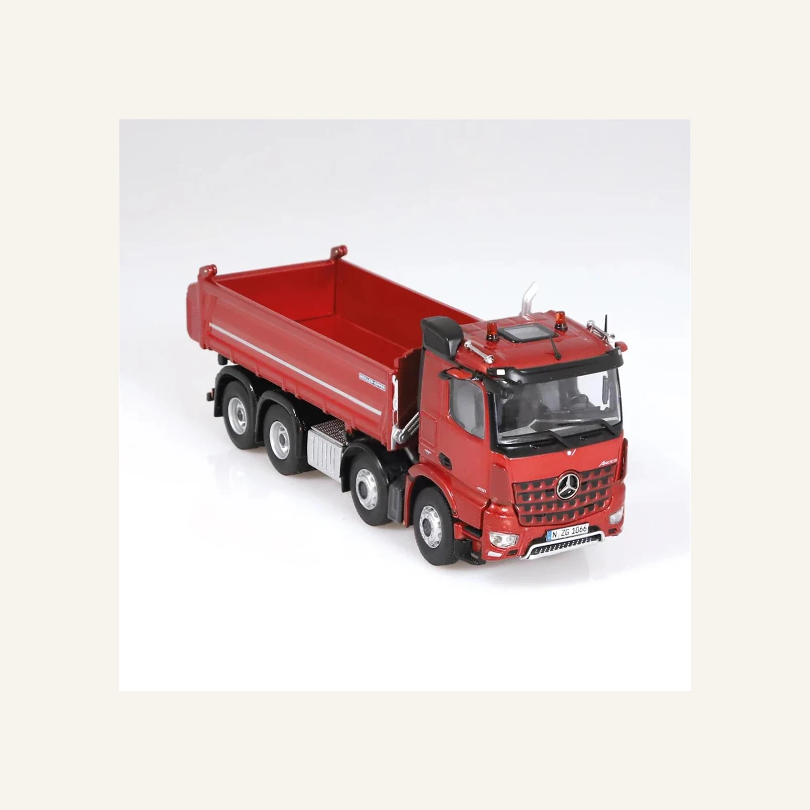NZG 1066/10 1/50 Ölçek, Mercedes-Benz Arocs 8x4 Meiller Damperli Kamyon, Kırmızı
