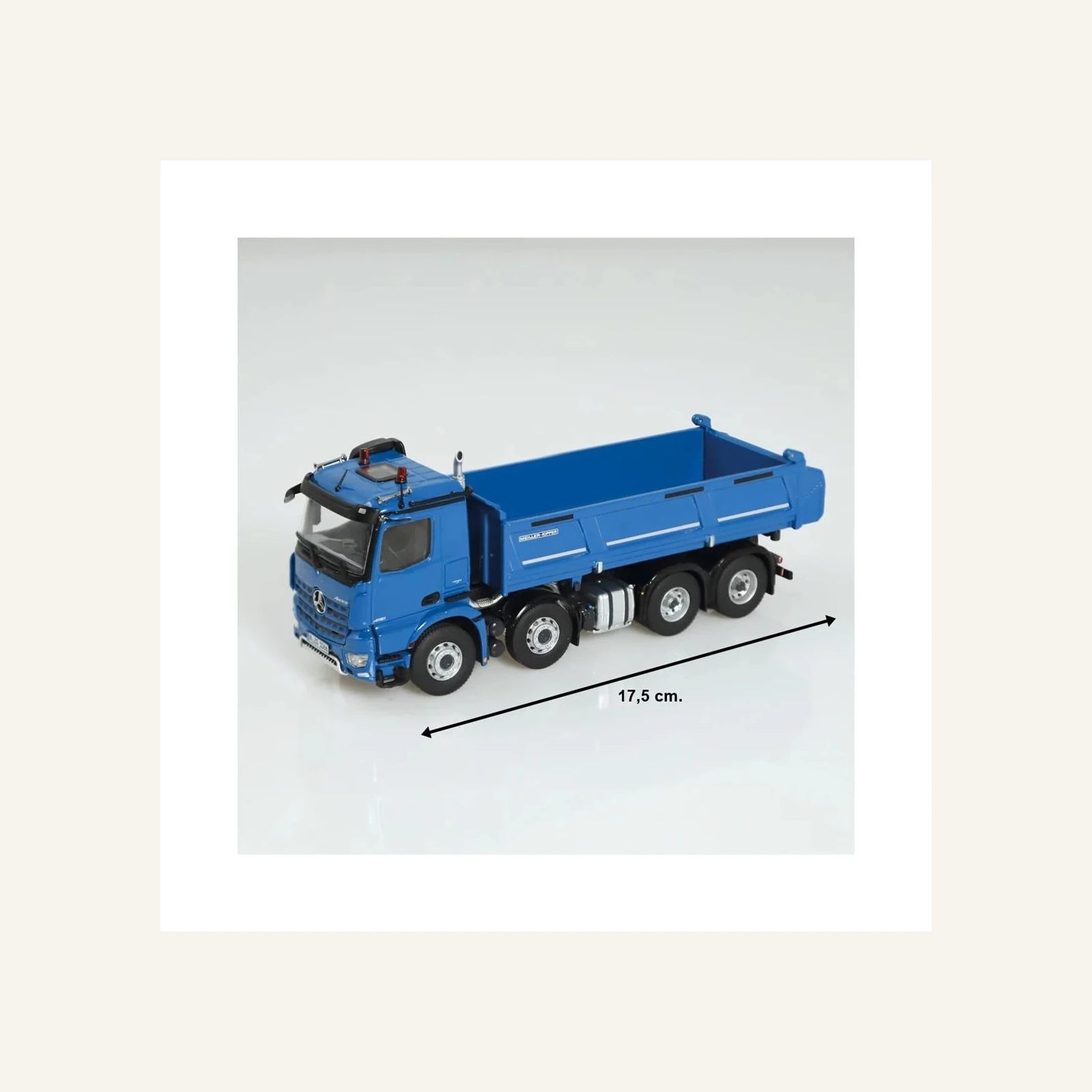 NZG 1066/20 1/50 Ölçek, Mercedes-Benz Arocs 8x4 Meiller Damperli Kamyon, Mavi