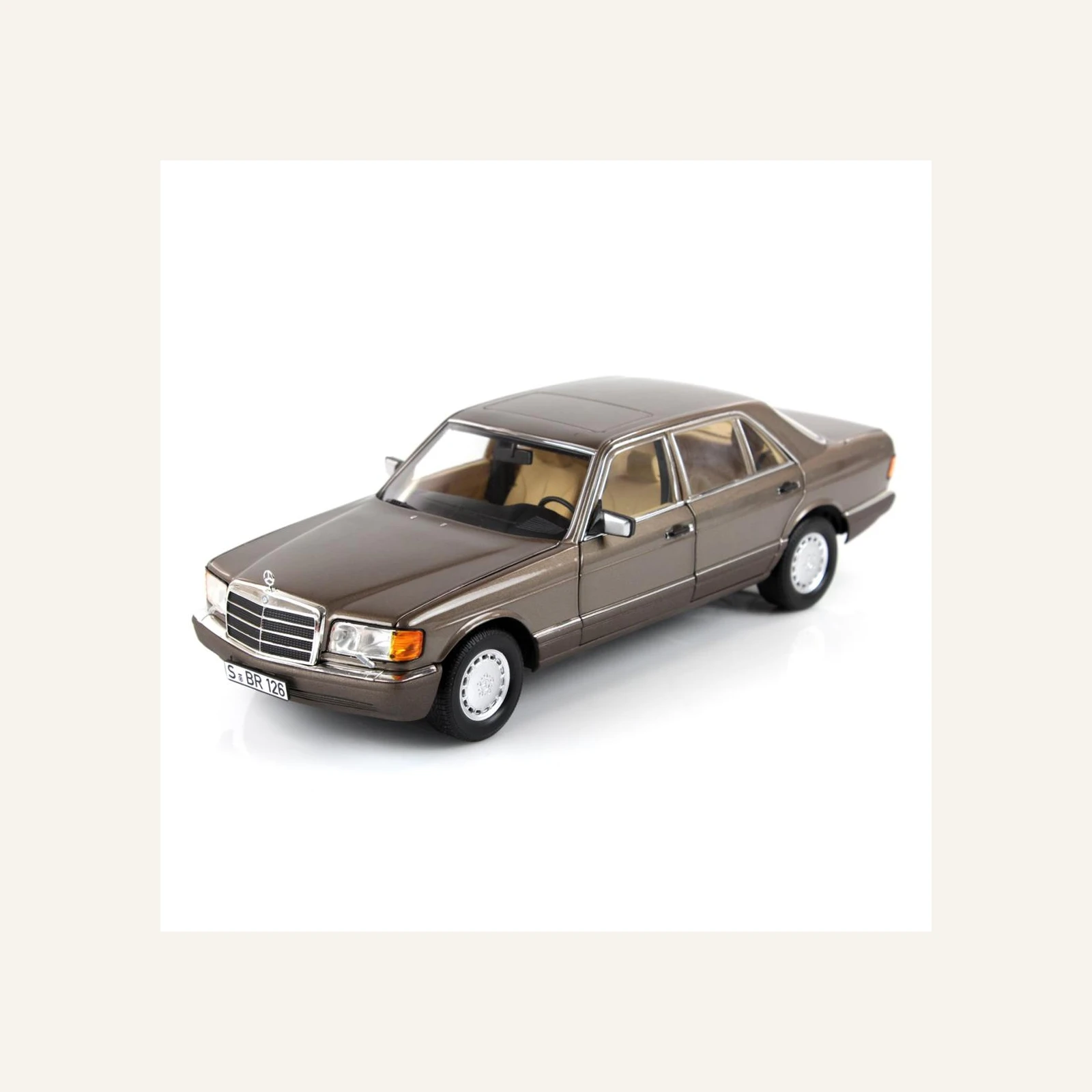 Norev B66040646 1/18 Ölçek, Mercedes Benz 560 SEL (W126), İmpala Brown