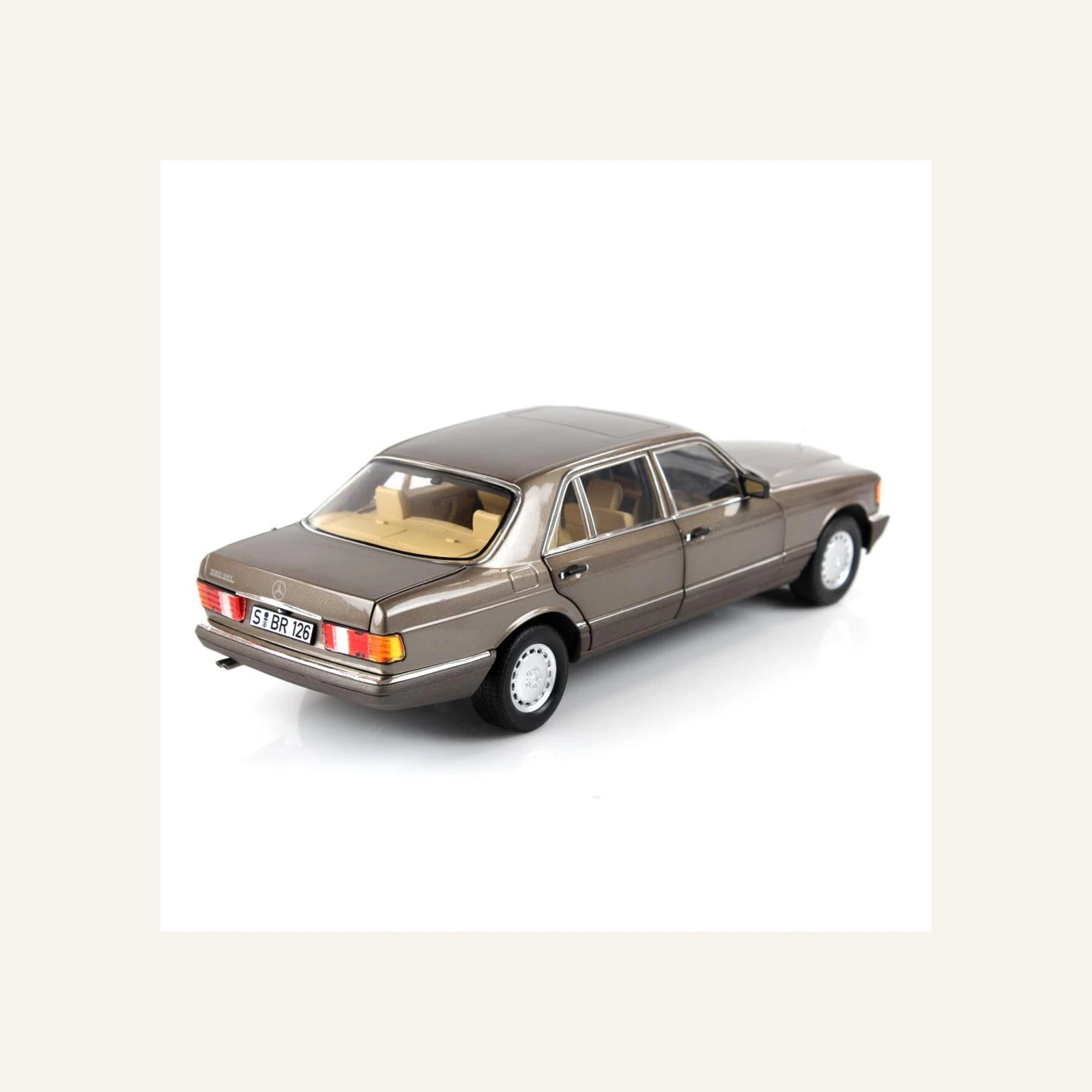 Norev B66040646 1/18 Ölçek, Mercedes Benz 560 SEL (W126), İmpala Brown