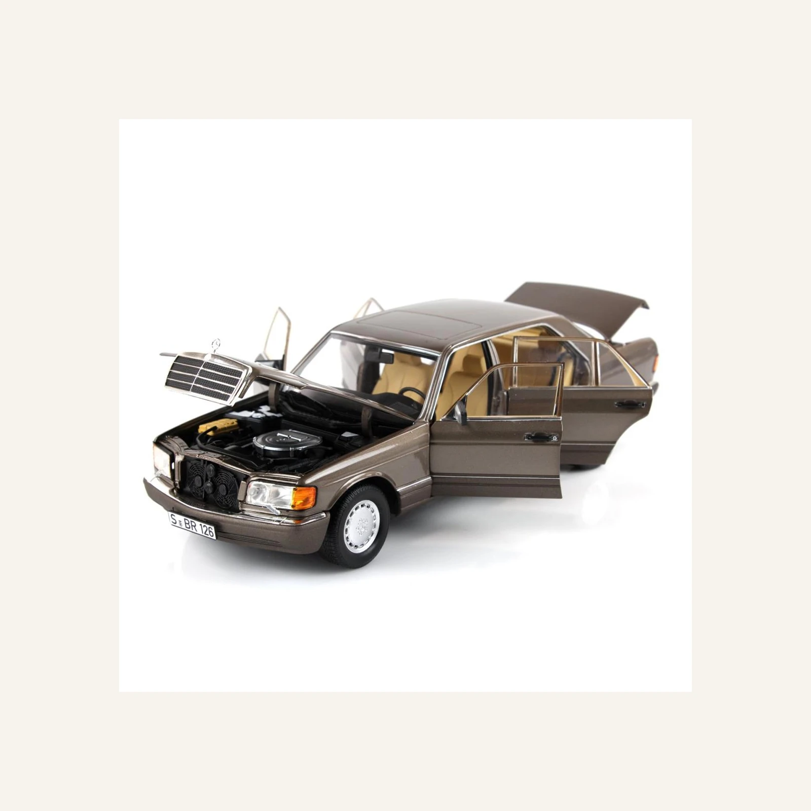 Norev B66040646 1/18 Ölçek, Mercedes Benz 560 SEL (W126), İmpala Brown
