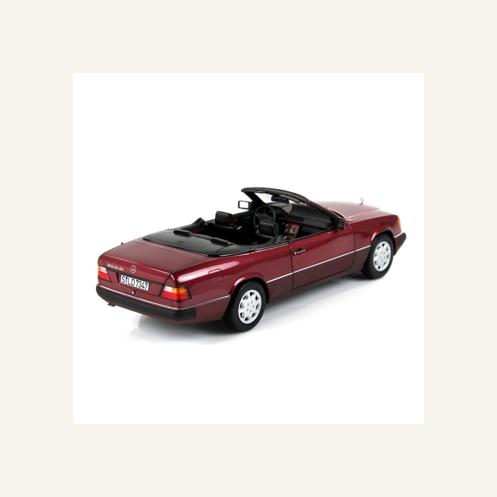 Norev B66040616 1/18 Ölçek, Mercedes Benz 300CE 24 Cabriolet 1992, Almand.Metallic