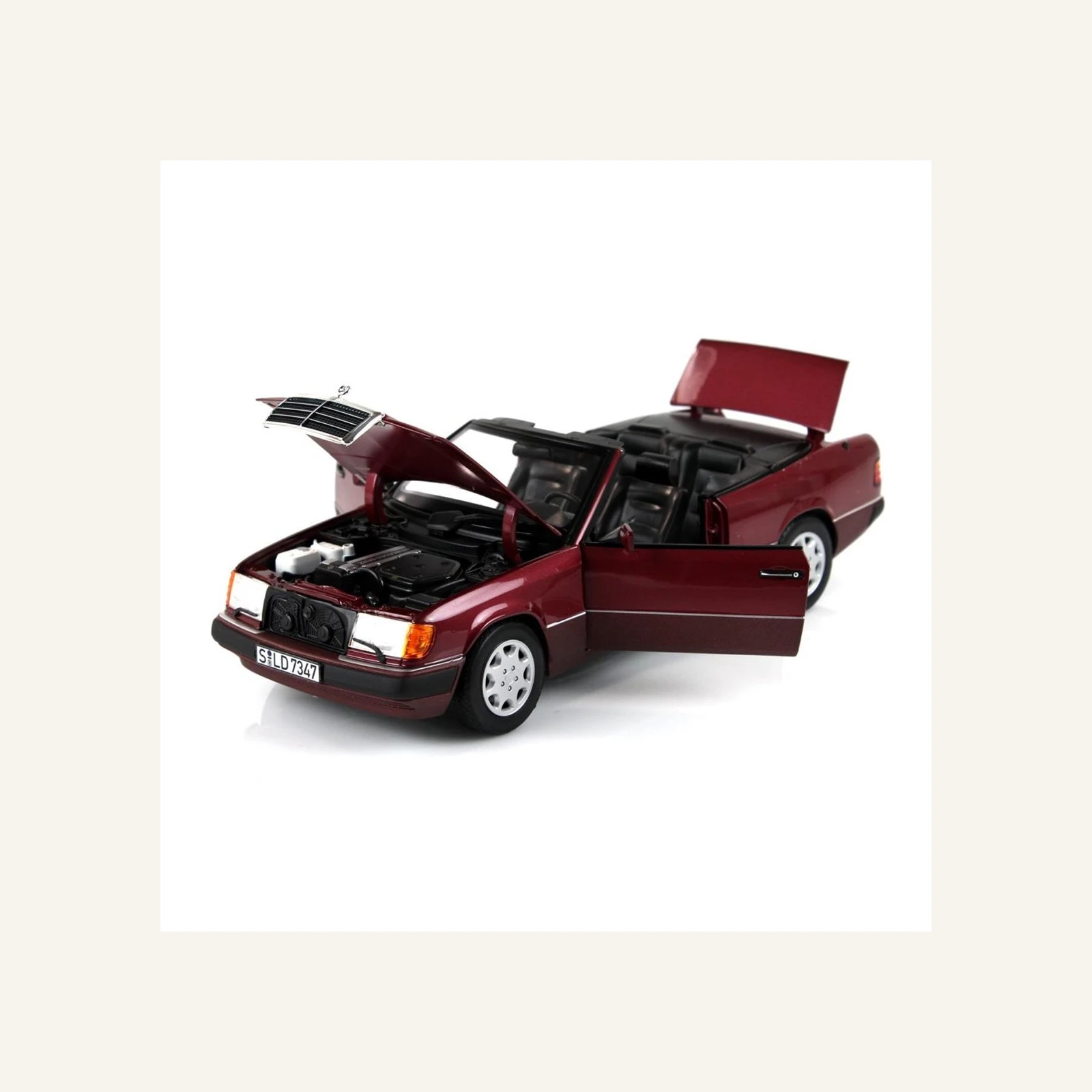 Norev B66040616 1/18 Ölçek, Mercedes Benz 300CE 24 Cabriolet 1992, Almand.Metallic