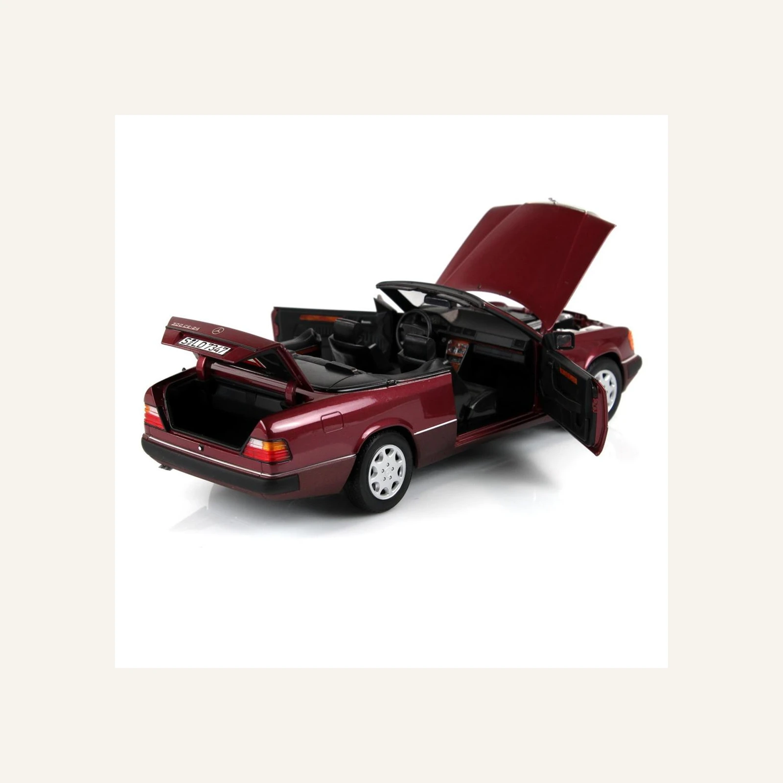 Norev B66040616 1/18 Ölçek, Mercedes Benz 300CE 24 Cabriolet 1992, Almand.Metallic
