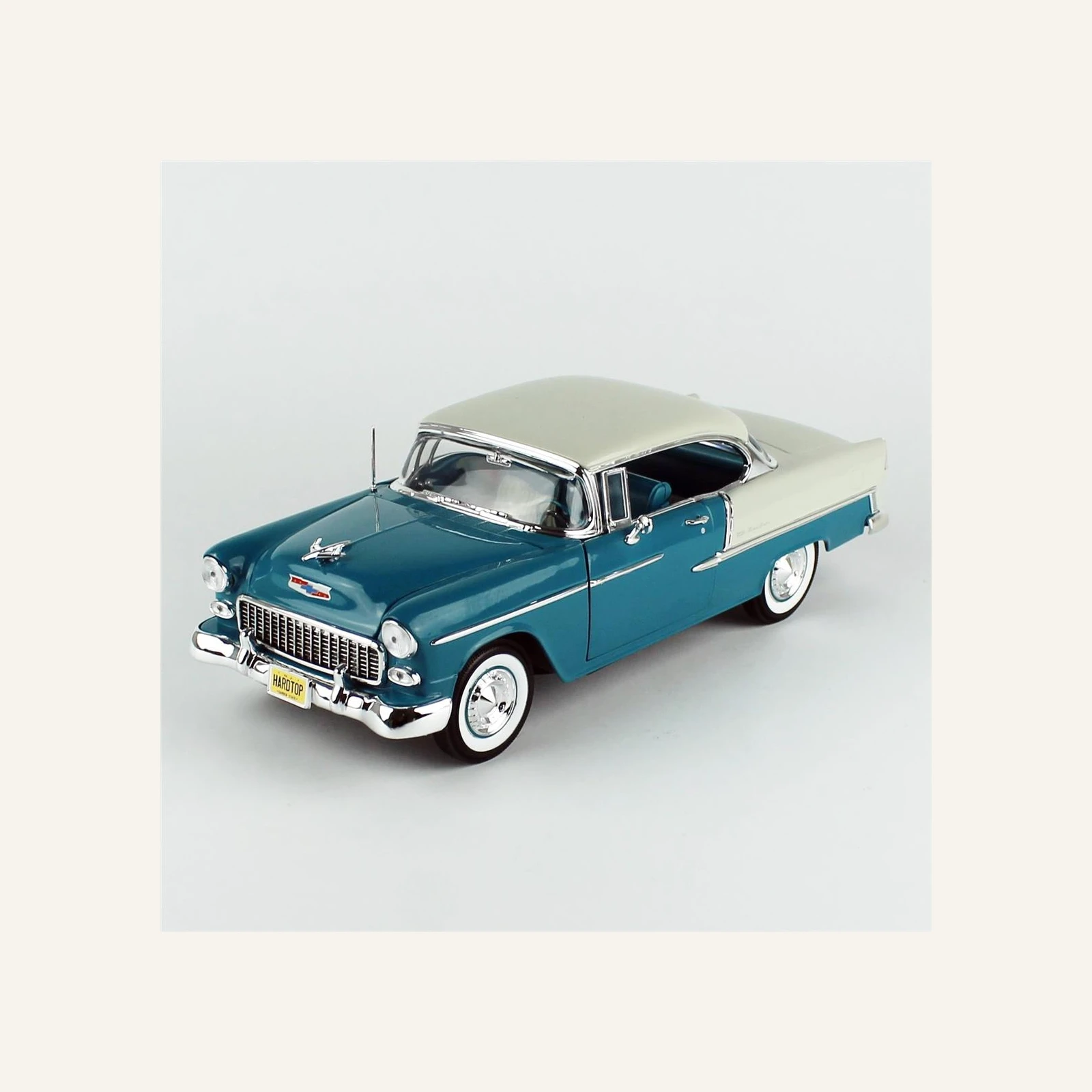 AutoWorld AMM1295 1/18 Ölçek, 1955 Chevrolet Bel Air Hardtop Hemmings