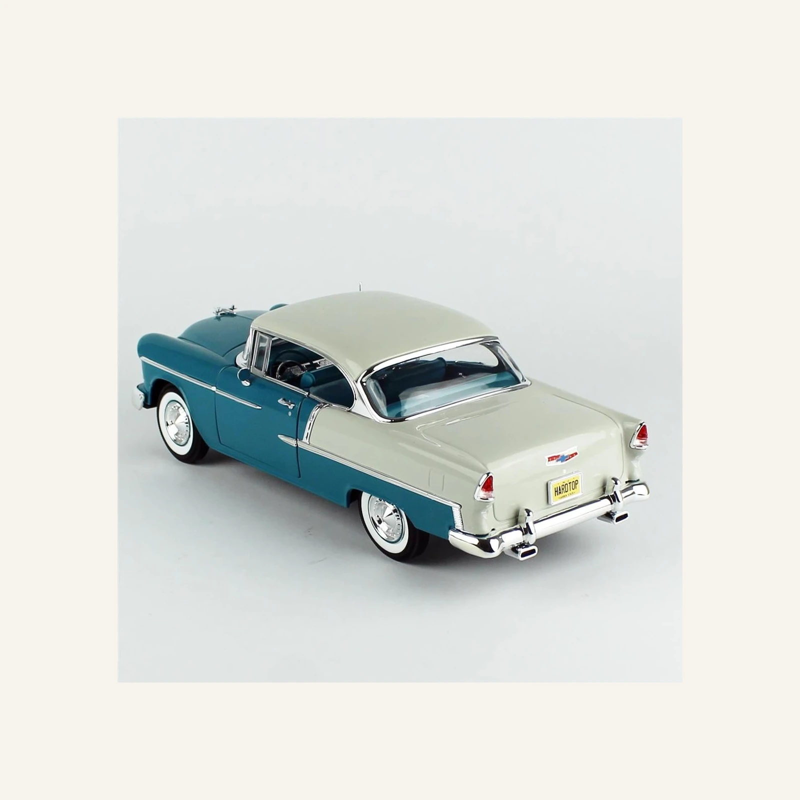 AutoWorld AMM1295 1/18 Ölçek, 1955 Chevrolet Bel Air Hardtop Hemmings