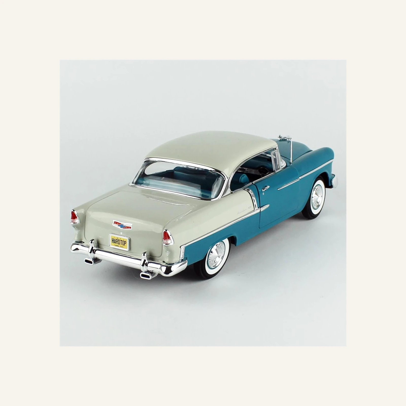 AutoWorld AMM1295 1/18 Ölçek, 1955 Chevrolet Bel Air Hardtop Hemmings