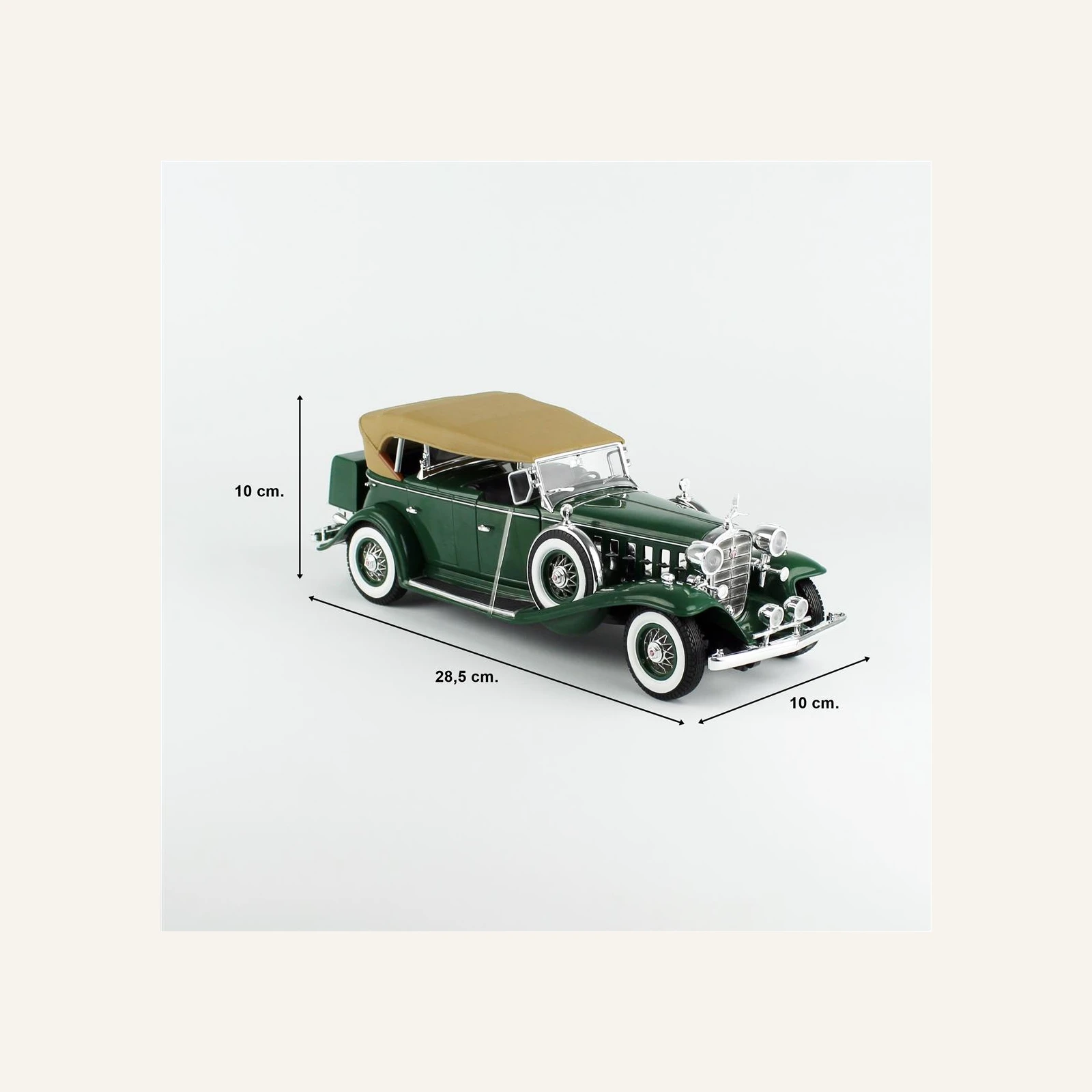 AutoWorld AW314 1/18 Ölçek, 1932 Cadillac V16 Phaeton, Dark Green
