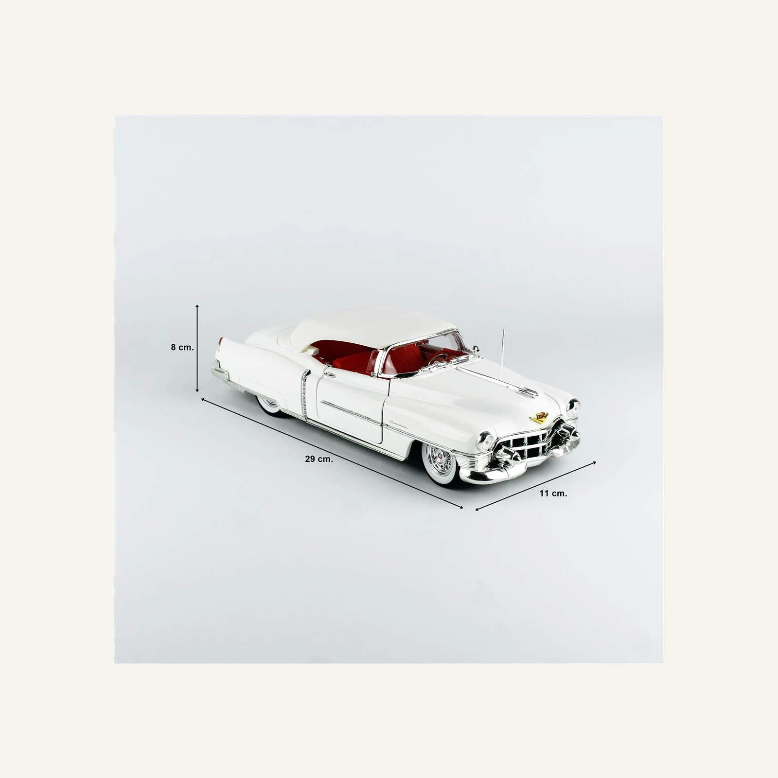 AutoWorld AW316 1/18 Ölçek, 1953 Cadillac Eldorado Convertible, Alpine White