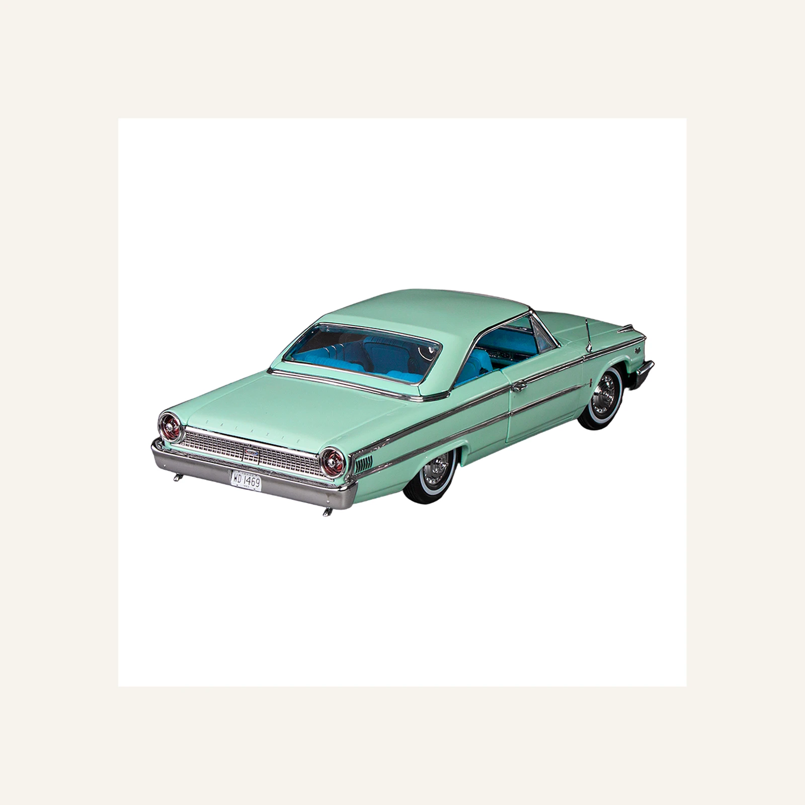 Sunstar 1469 1/18 Ölçek, 1963 Ford Galaxie 500/XL Hardtop, Buz Mavisi