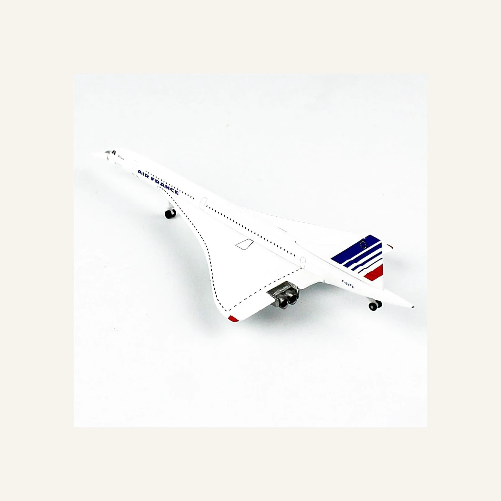 Herpa 532839-002 1/87 Ölçek, Air France Concorde, Metal