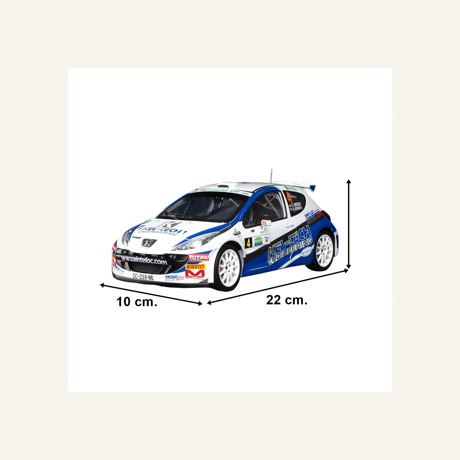 Sunstar 5438R 1/18 Ölçek, Peugeot 207 S2000, C.Breen/G.Roberts, Circuit of Ireland 2012