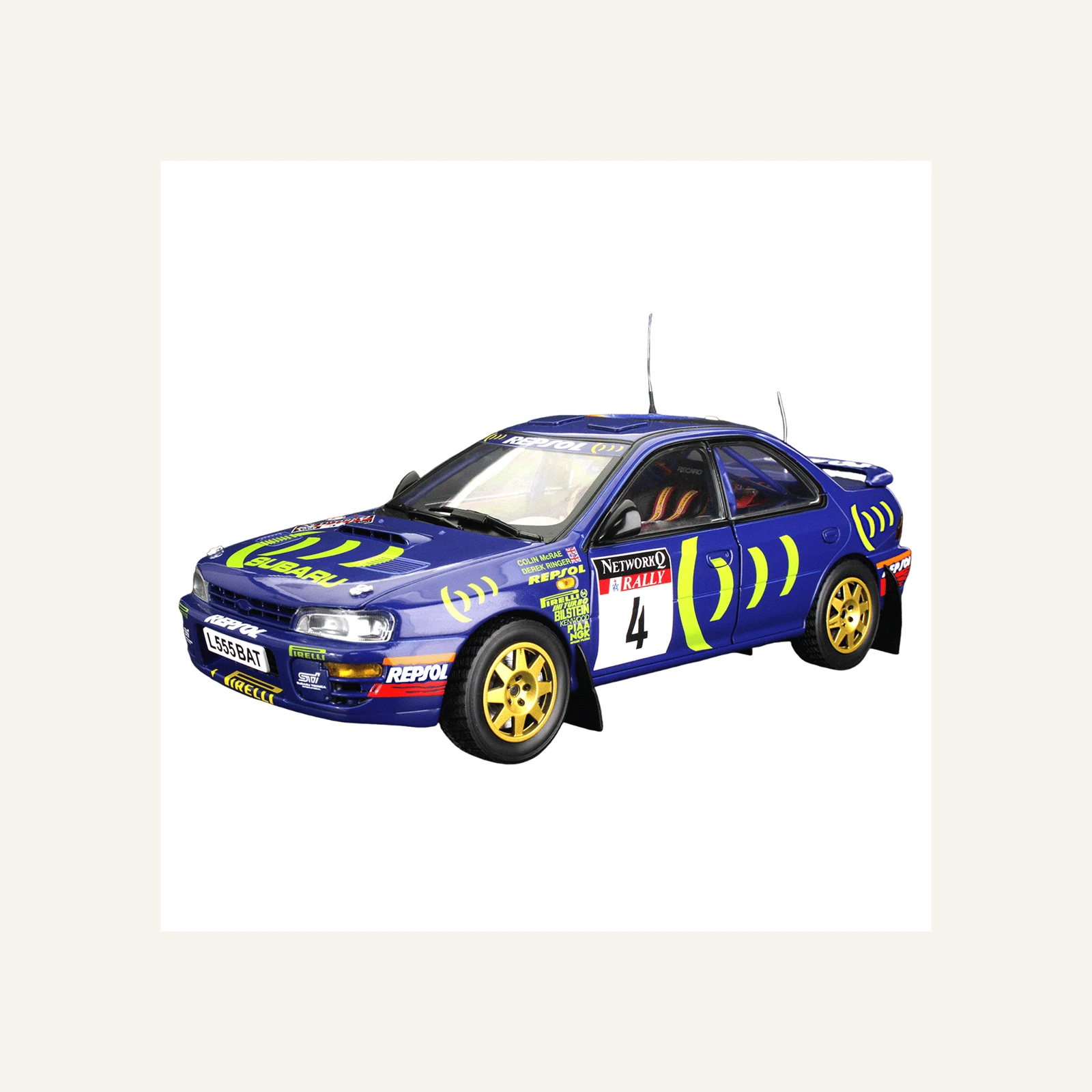Sunstar 5523R 1/18 Ölçek, Subaru Impreza 555 , C.McRae/D.Ringer, Winner RAC Rally 1995