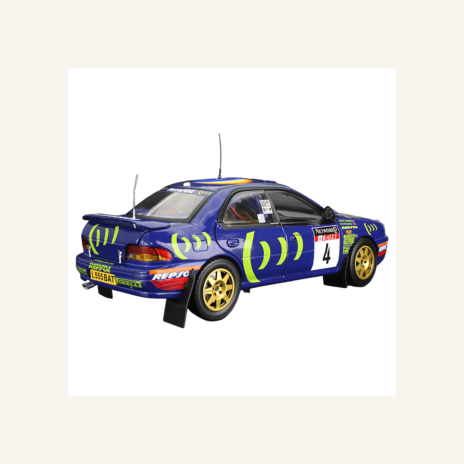 Sunstar 5523R 1/18 Ölçek, Subaru Impreza 555 , C.McRae/D.Ringer, Winner RAC Rally 1995