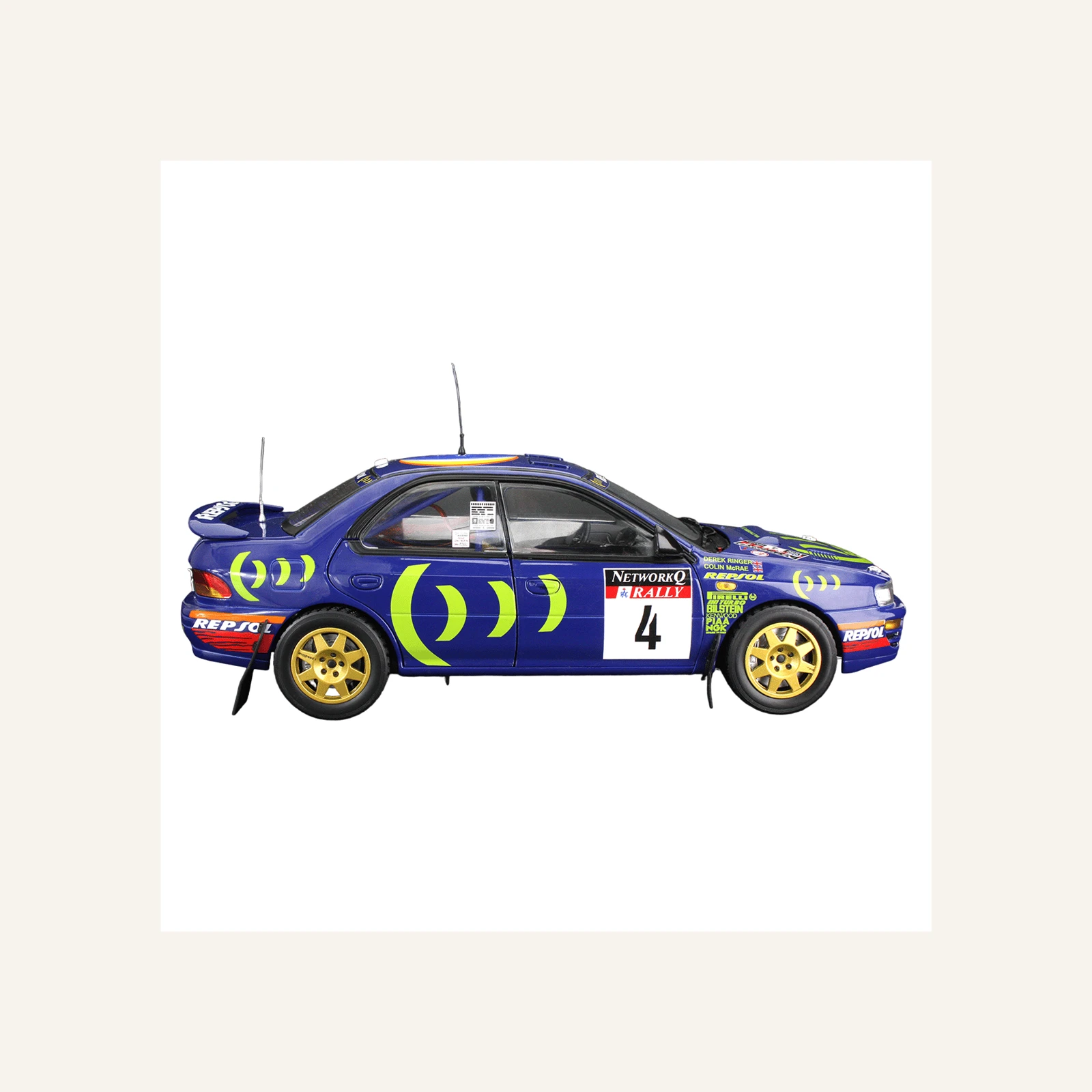 Sunstar 5523R 1/18 Ölçek, Subaru Impreza 555 , C.McRae/D.Ringer, Winner RAC Rally 1995