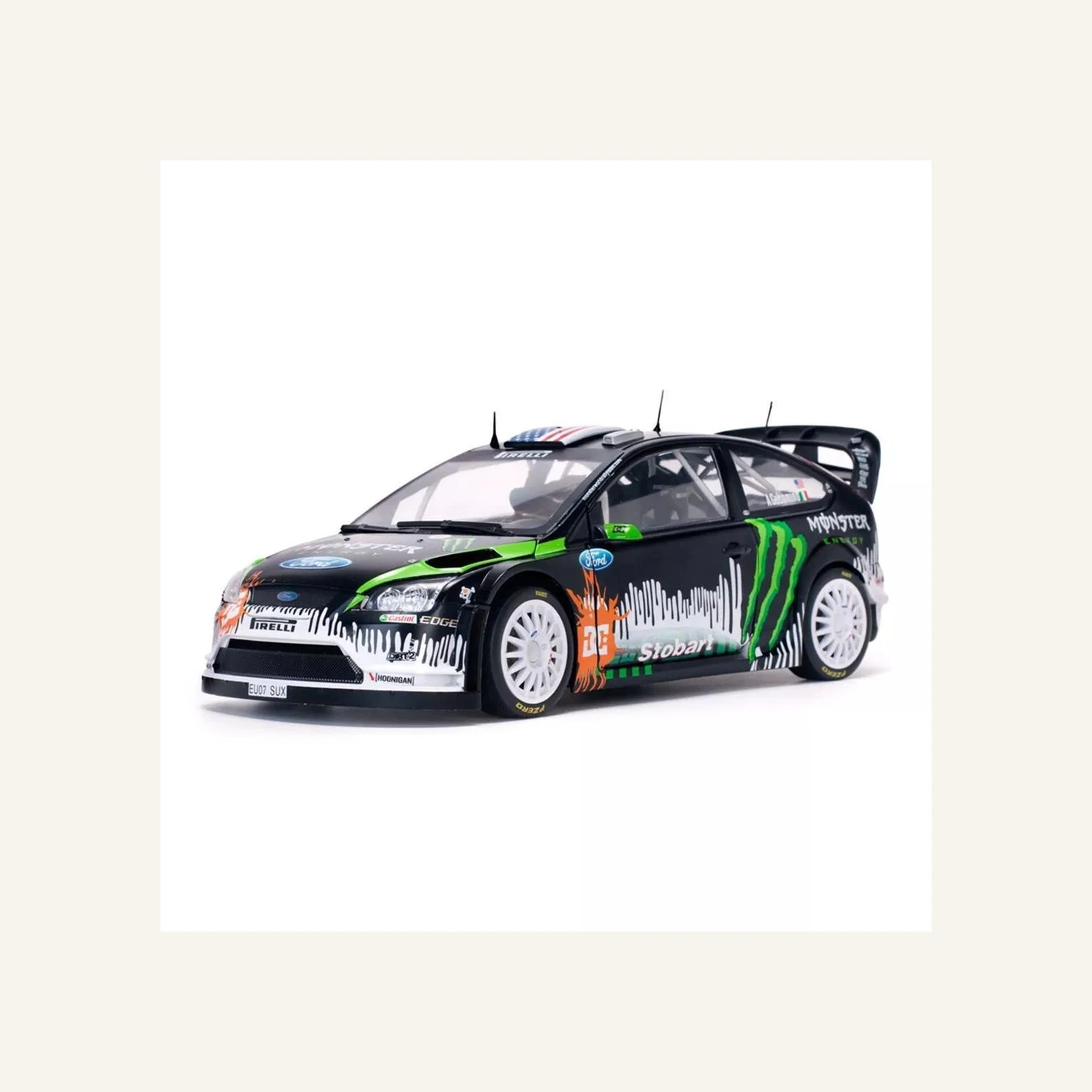 Sunstar 3956 1/18 Ölçek, Ford Focus RS, Ken Block, 2010 Rallyday