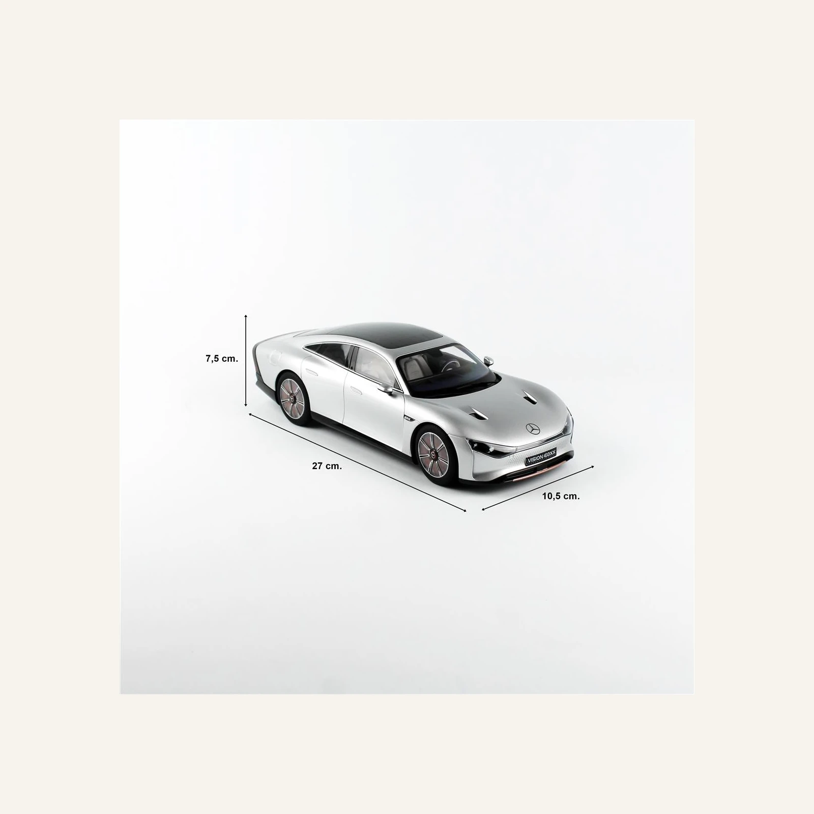 NZG 1073/55 1/18 Ölçek, Mercedes-Benz Vision EQXX Araba, Alüminyum Gümüş