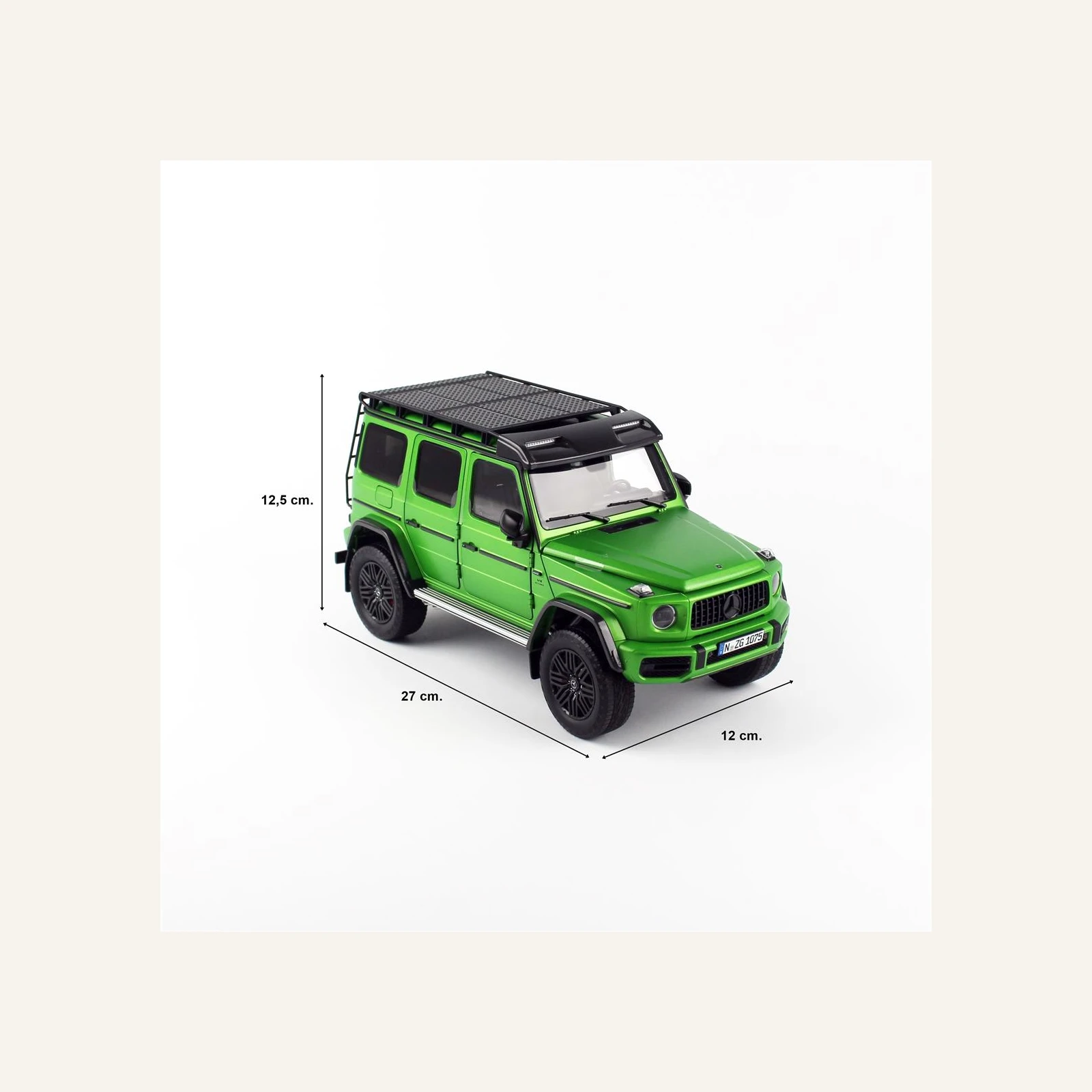 NZG 1075.1/31 1/18 Ölçek, Mercedes-AMG G 63 Arazi Aracı, Cehennem Yeşili Magno