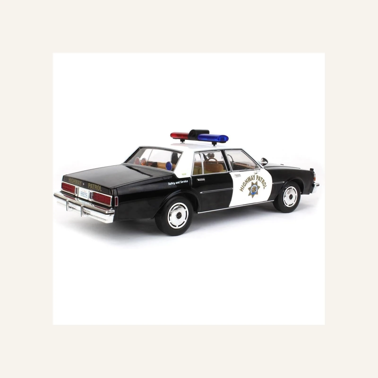 Greenlight 19108 1/18 Ölçek, 1989 Chevrolet Caprice Police Black and White