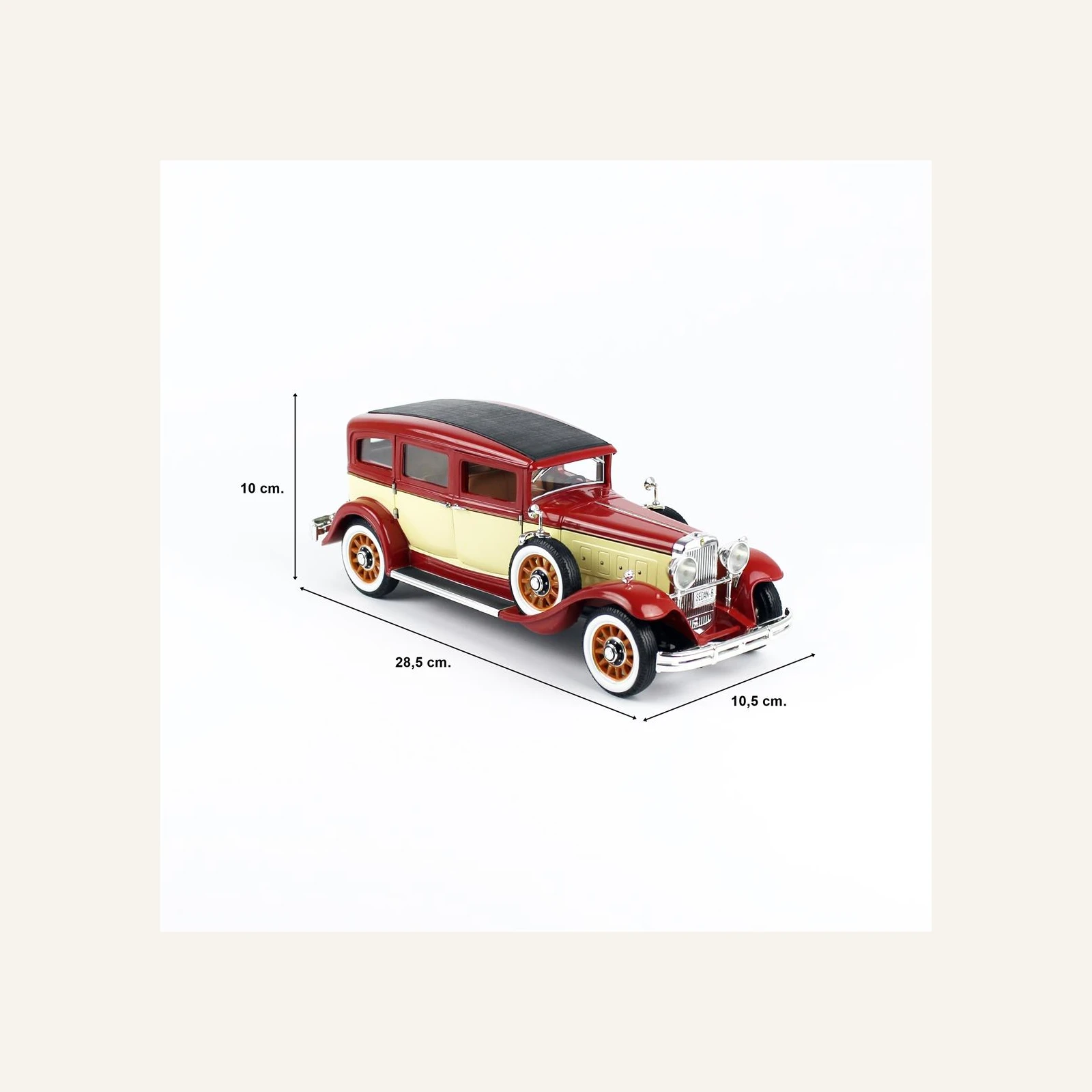 AutoWorld AW304 1/18 Ölçek, 1931 Peerless Master 8 Sedan, Kahve Krem