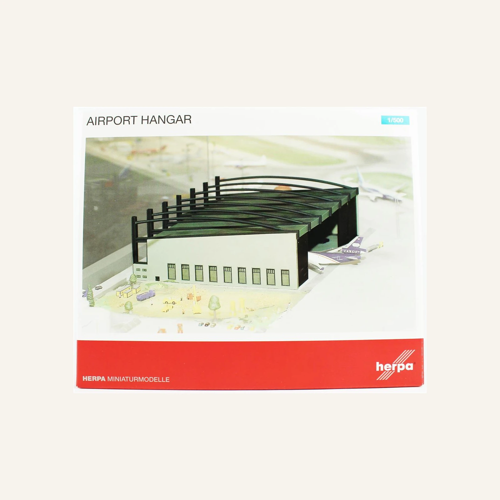 Herpa 519762 1/500 Ölçek, Uçak Hangarı, 25 cm. Genişlik, 18 cm. Derinlik, 7 cm. Yükseklik