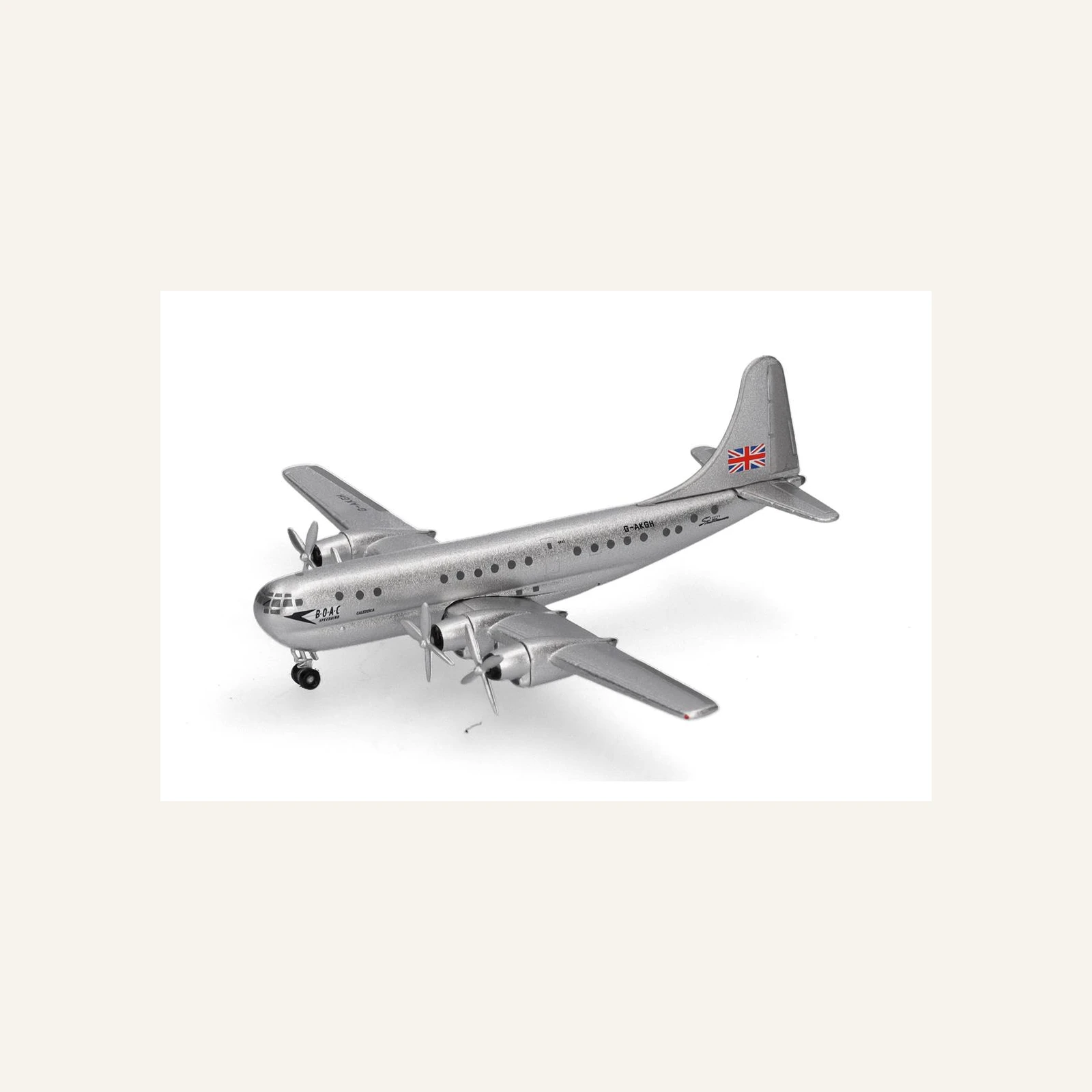 Herpa 538008 1/500 Ölçek, Boeing B377 BOAC, (G-AKGH Caledonia) Metal