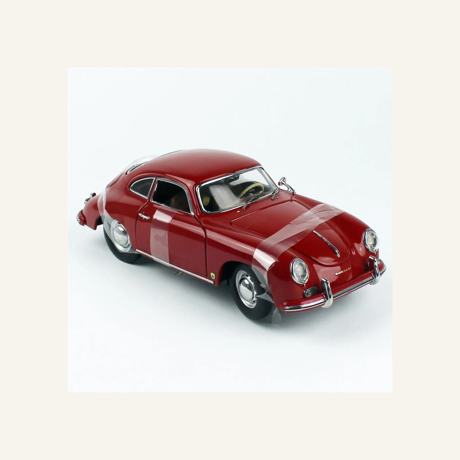 Sunstar 1350 1/18 Ölçek, 1957 Porsche 356A 1500 GS Carrera GT, Polyantha Kırmızı