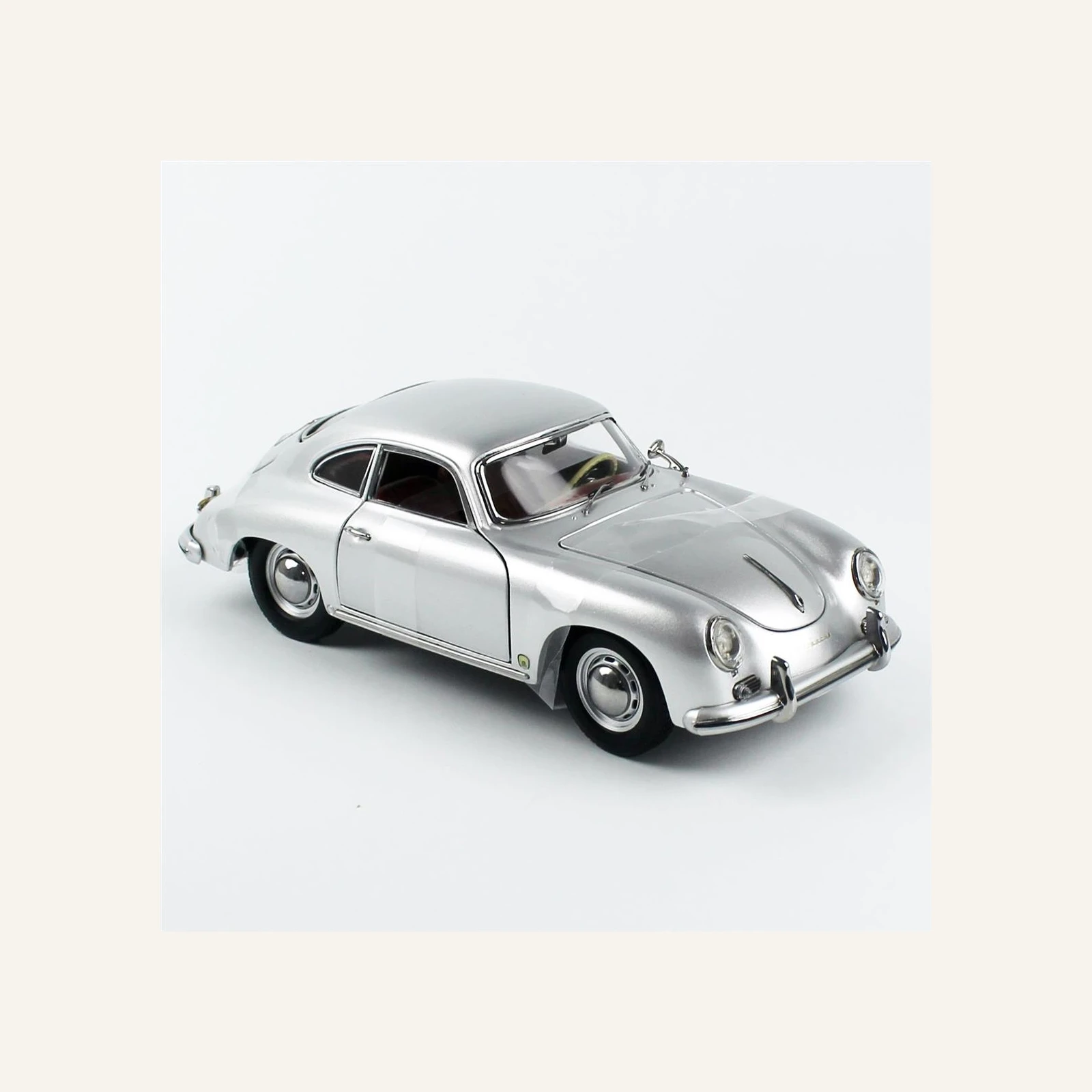 Sunstar 1351 1/18 Ölçek, 1957 Porsche 356A 1500 GS Carrera GT, Gümüş Metalik