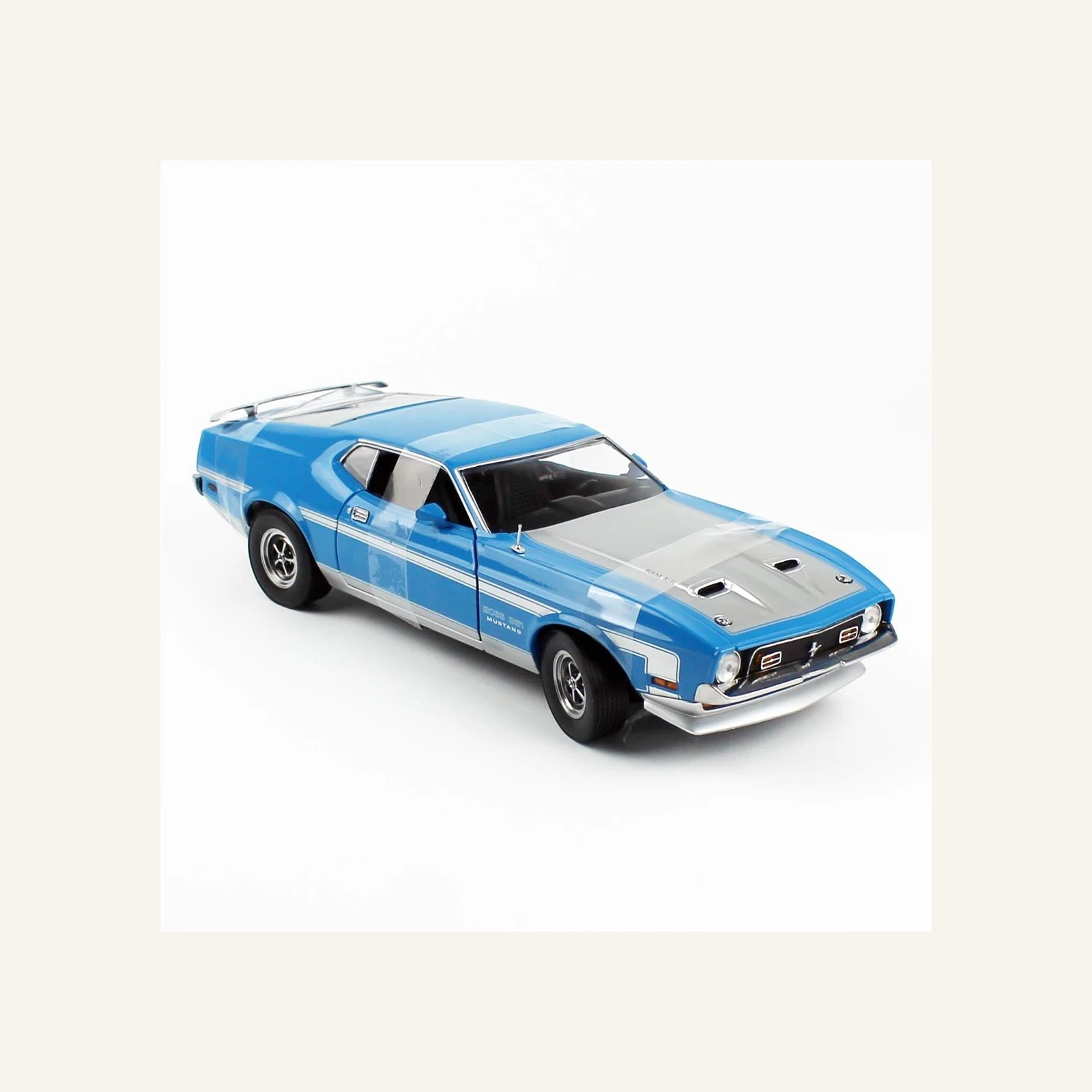 Sunstar 3628 1/18 Ölçek, 1971 Ford Mustang BOSS 351, Mavi