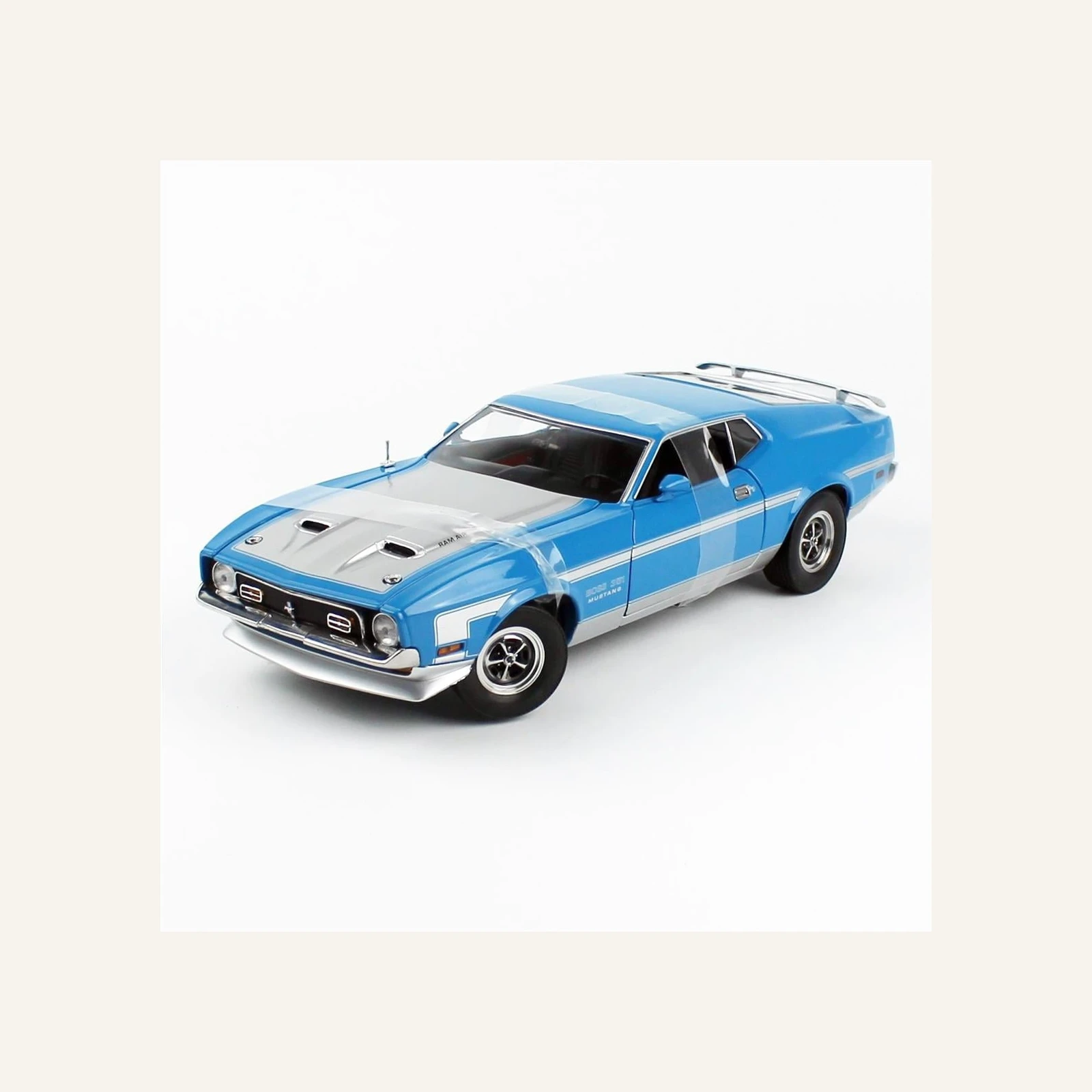 Sunstar 3628 1/18 Ölçek, 1971 Ford Mustang BOSS 351, Mavi