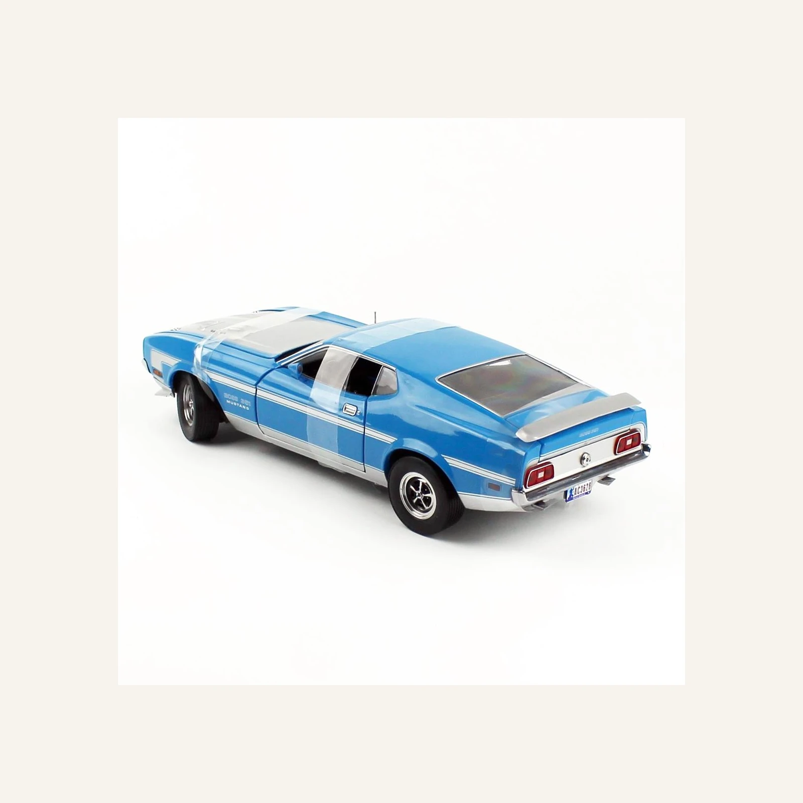 Sunstar 3628 1/18 Ölçek, 1971 Ford Mustang BOSS 351, Mavi