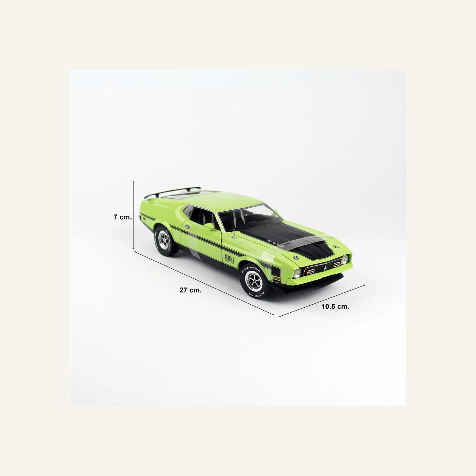 Sunstar 3638 1/18 Ölçek, 1971 Ford Mustang BOSS 351, Limon