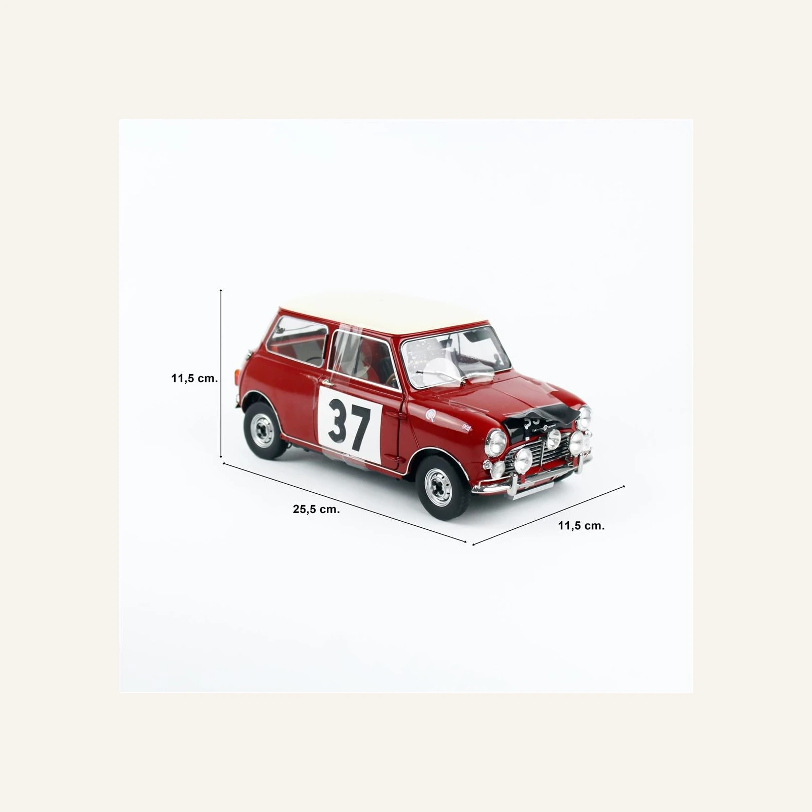 Sunstar 5326 1/12 Ölçek, Mini Cooper S - 37 P.Hopkirk/H. Liddon, Winner Rally Monaco 1964