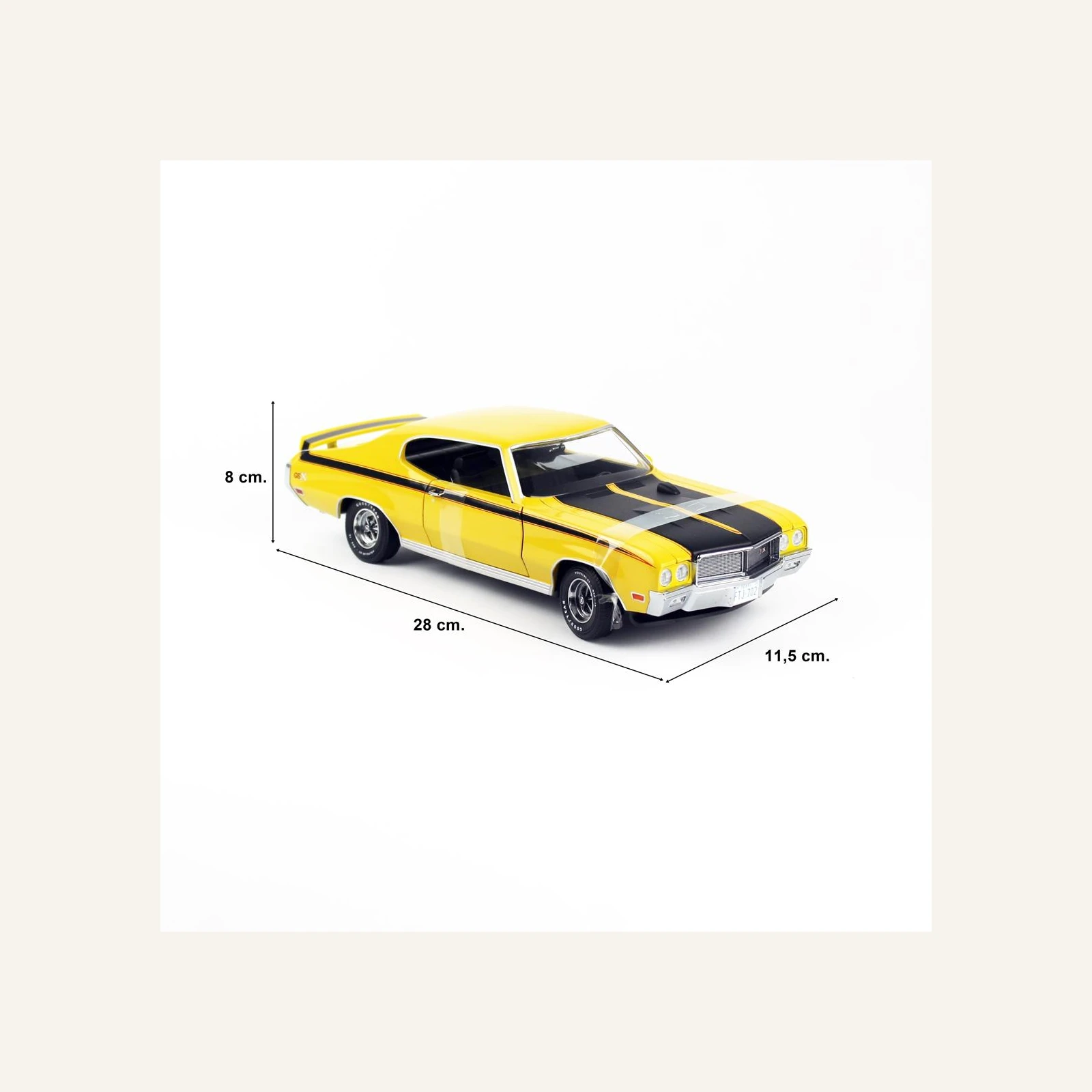 Sunstar 5702 1/18 Ölçek, 1970 Buick GSX, Sarı