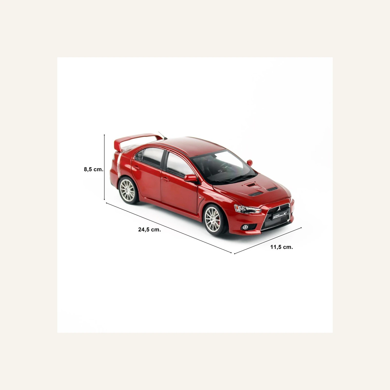 Sunstar 5822 1/18 Ölçek, Mitsubishi Lancer Evolution X, Kırmızı Metalik