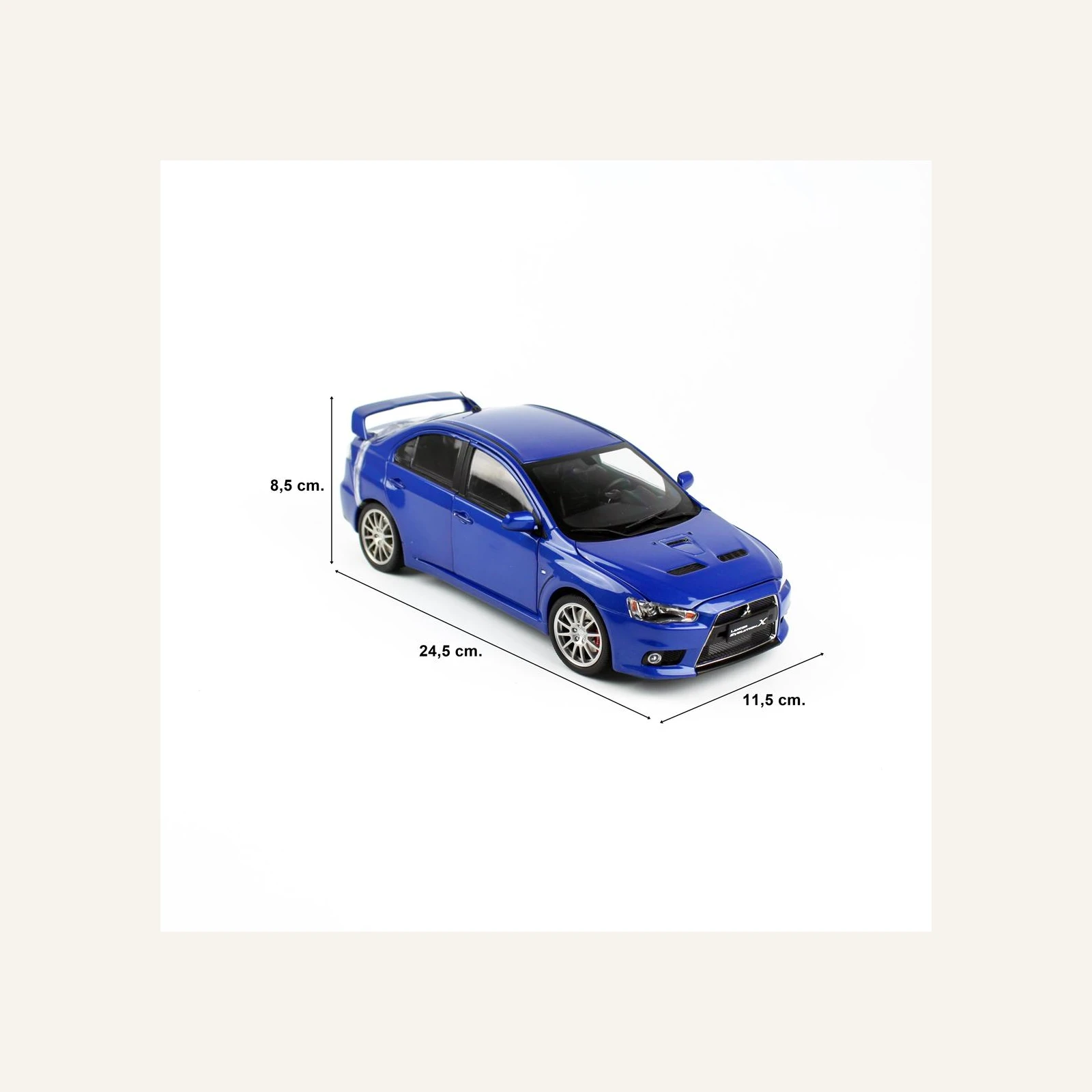 Sunstar 5823 1/18 Ölçek, Mitsubishi Lancer Evolution X, Mavi Metalik